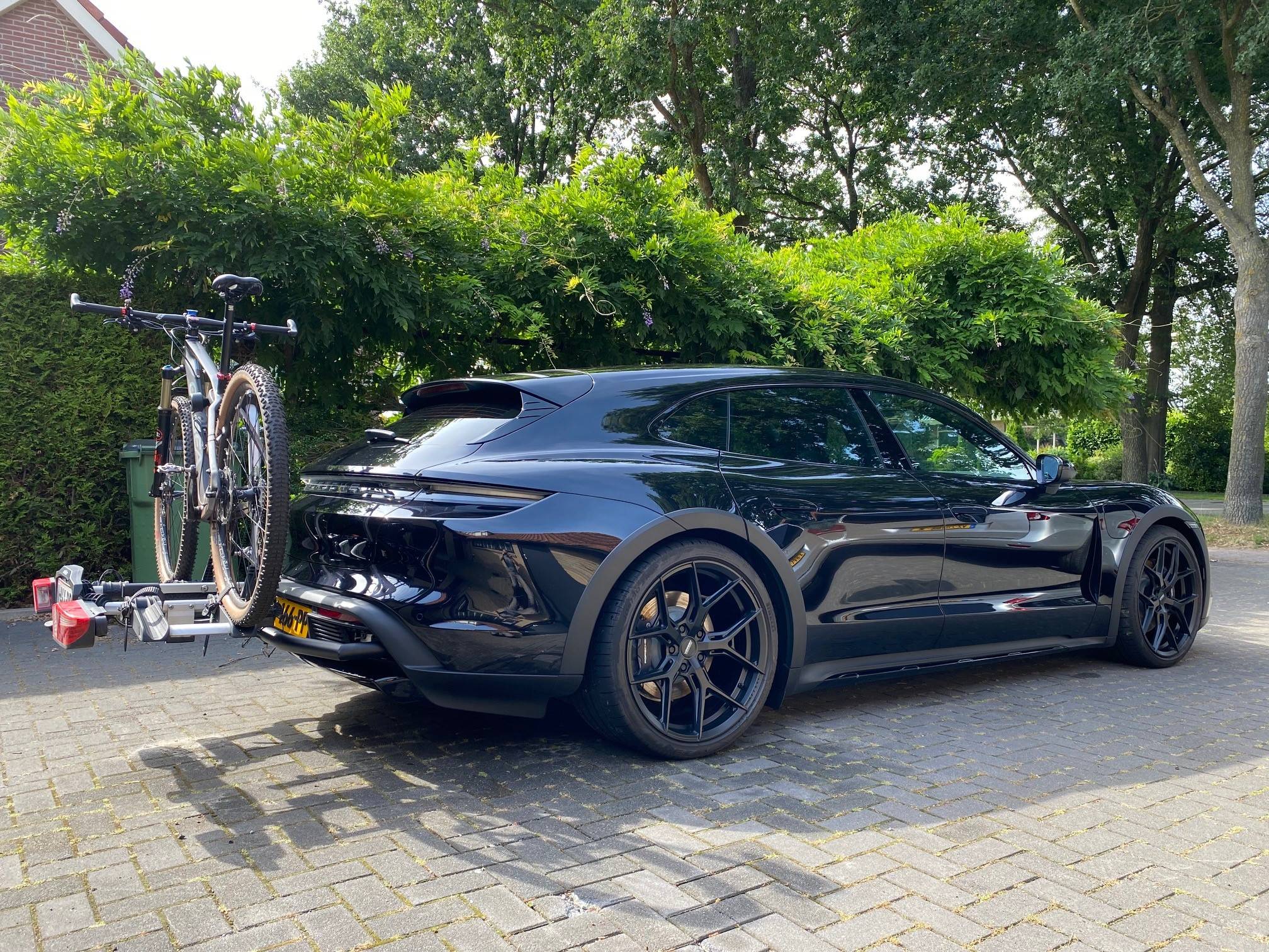 Porsche Taycan My custom hitch for standard bike rack. 1