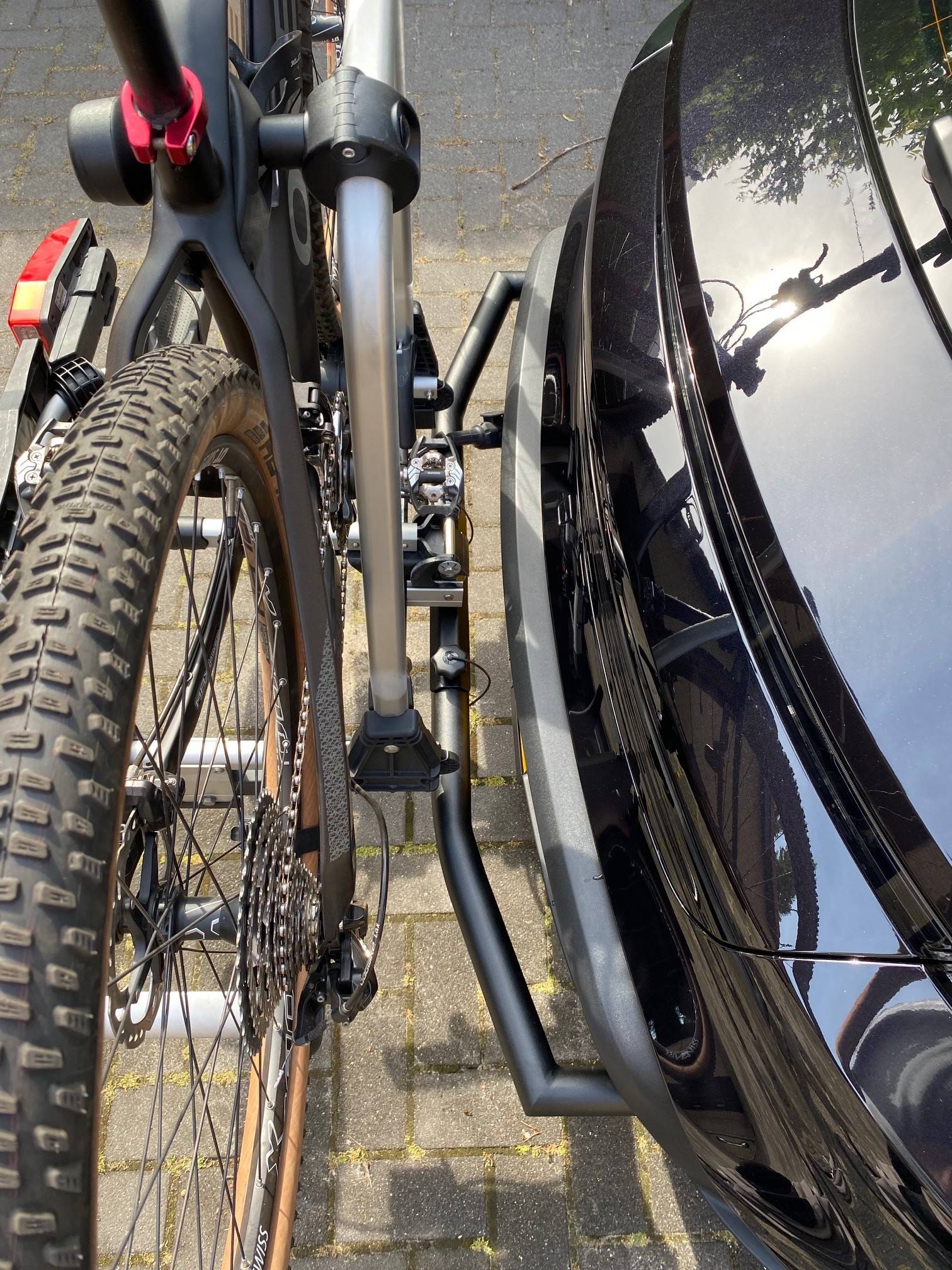 Porsche Taycan My custom hitch for standard bike rack. 6