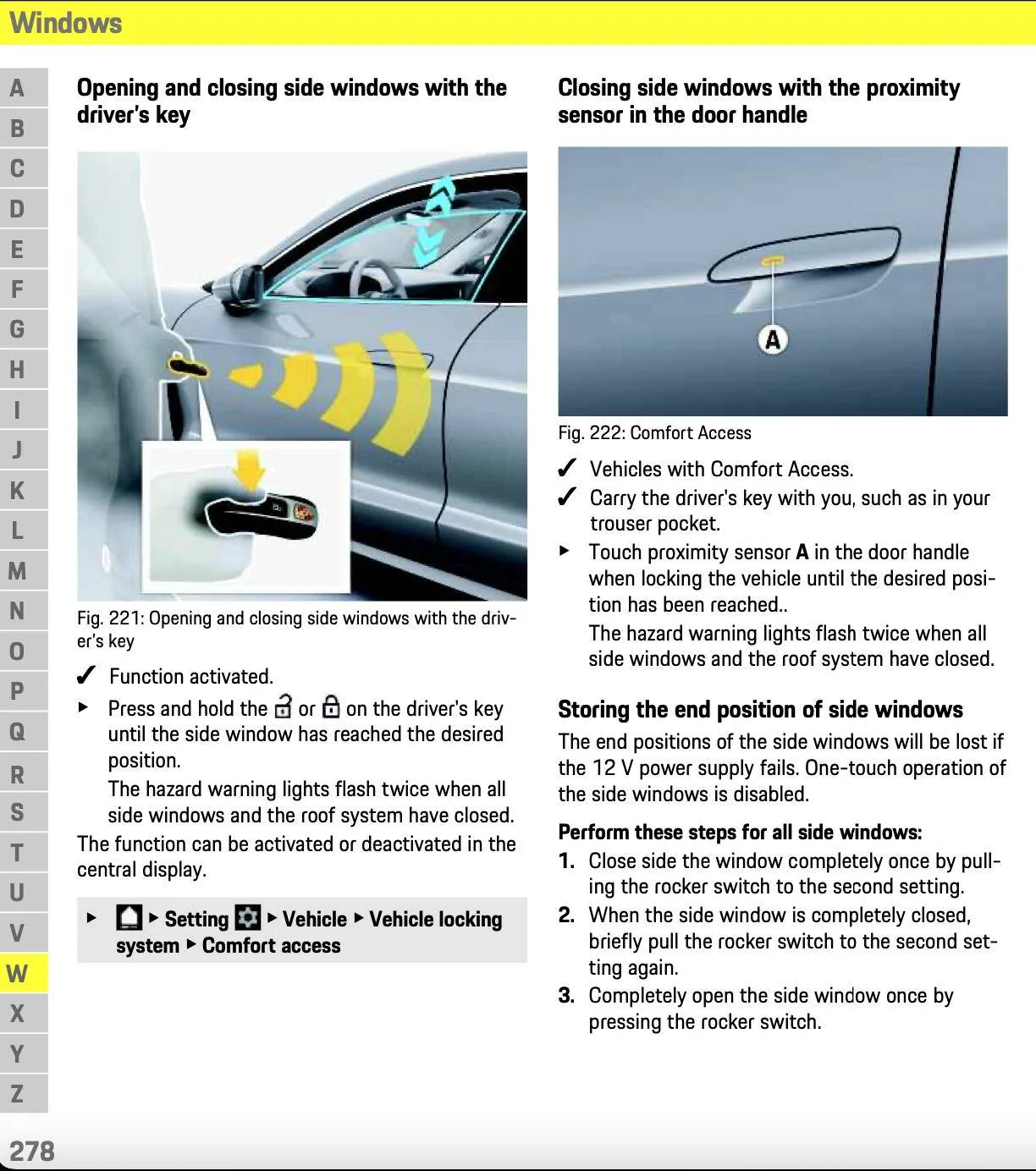 Porsche Taycan Back window lowering on locking Screen Shot 2022-07-30 at 10.16.59 PM