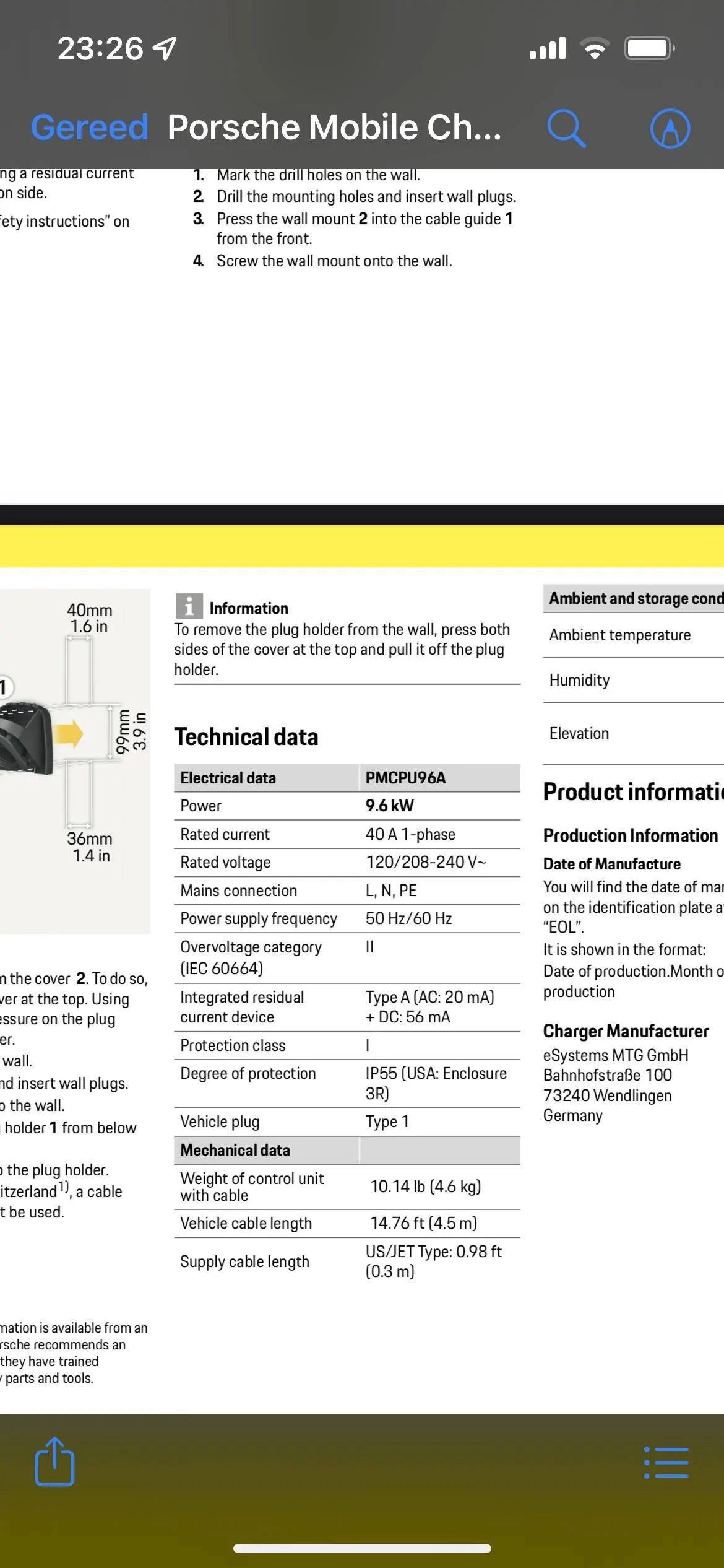 Porsche Taycan Porsche Mobile Charger Plus (PMC+) C7E24B1B-AD7D-49C9-841E-4F0924B488B8