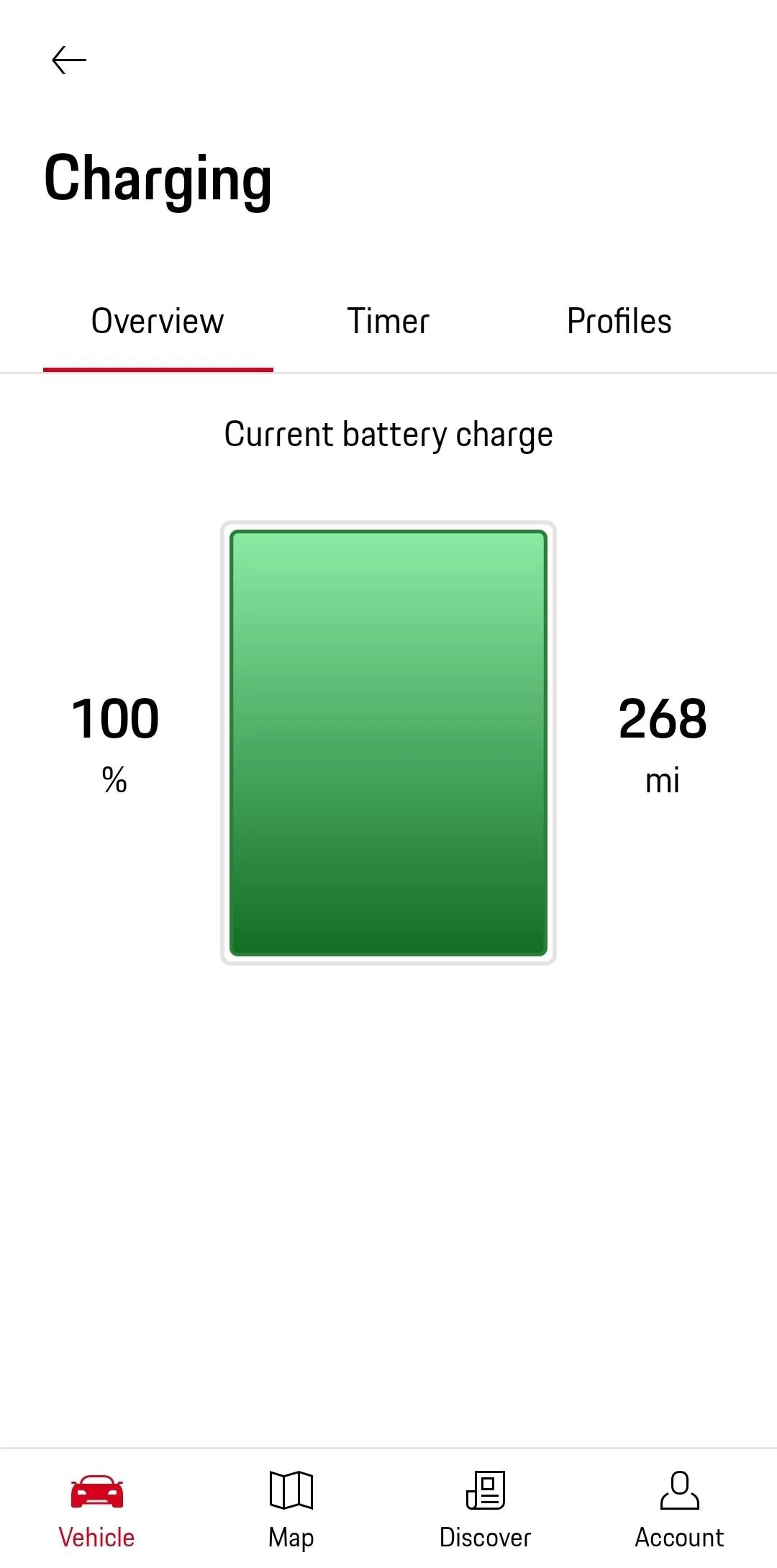 Porsche Taycan 271 miles!  100% charged. What’s your range shown? Screenshot_20220802-081141_My Porsch
