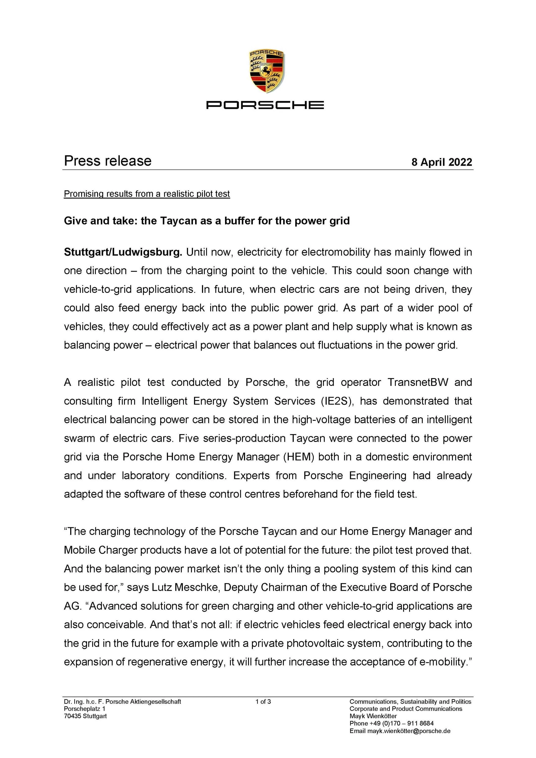 Porsche Taycan Porsche Taycan Vehicle-to-Grid Applications S22_0893_en_Page_1