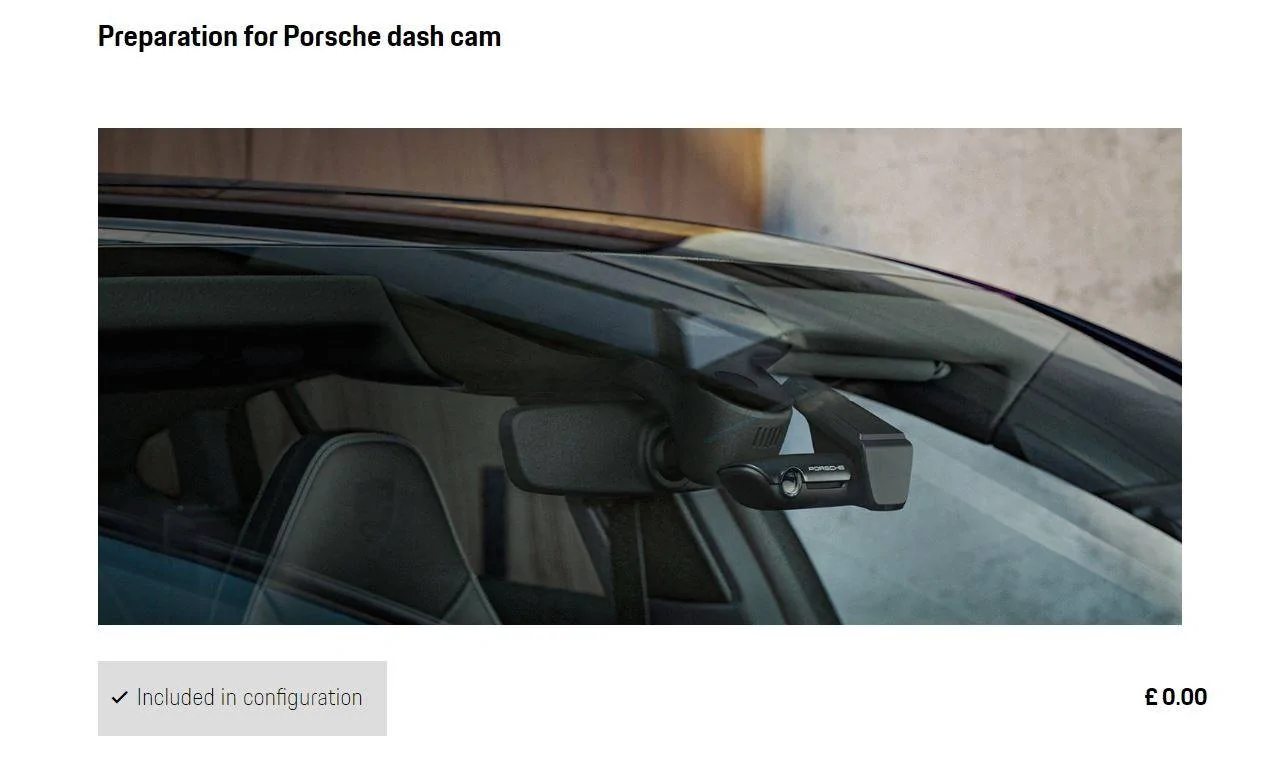 Porsche Taycan Porsche Dashcam Installed - Review and Overview for US Taycan Owners dash cam config pr