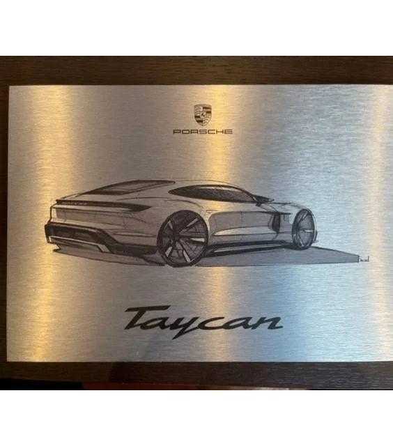 Porsche Taycan Supply status letter and gift PorschePlaqueEdit
