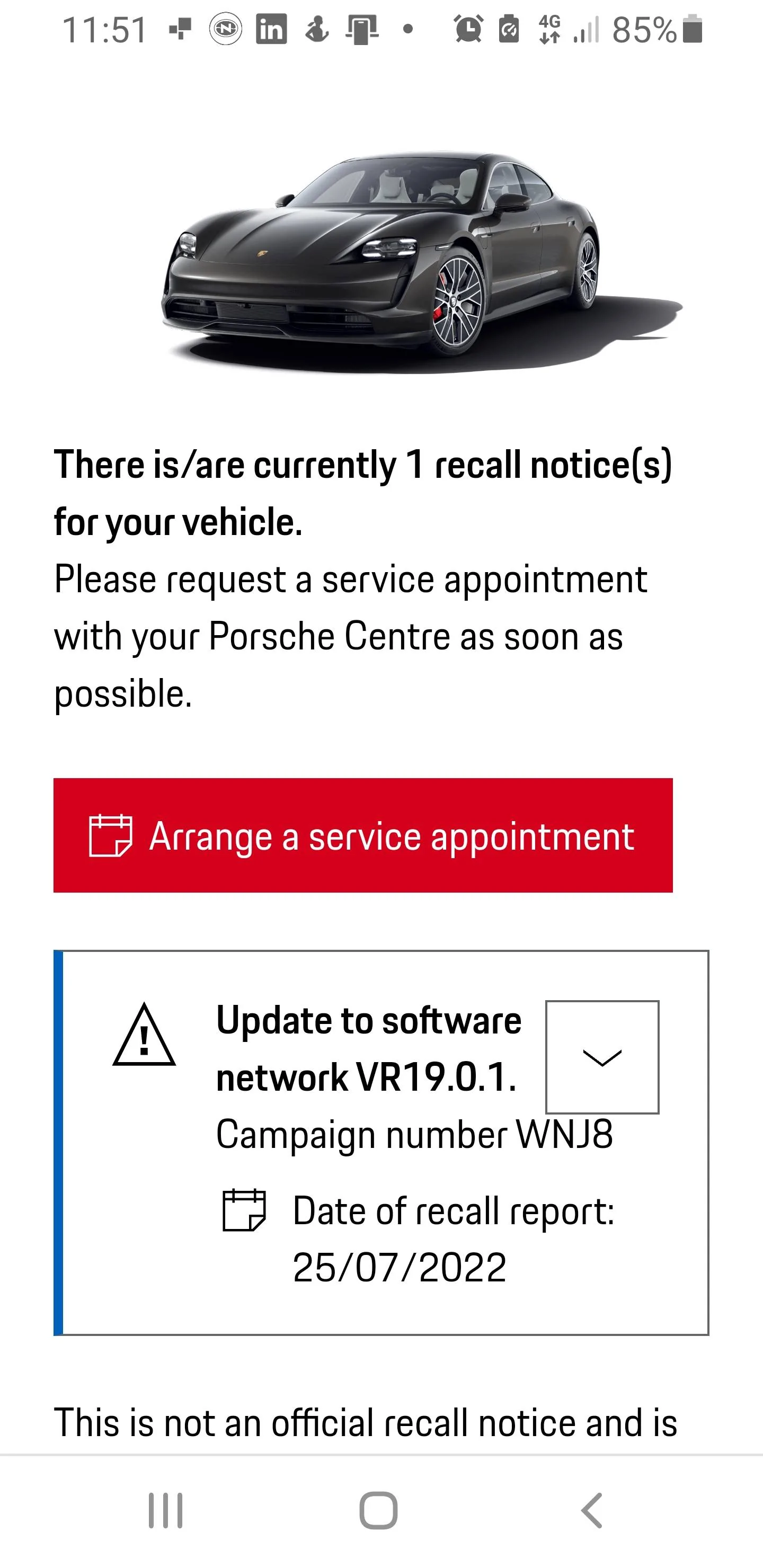 Porsche Taycan How are you asking dealership for PCM update? Screenshot_20220817-115145_Chrom