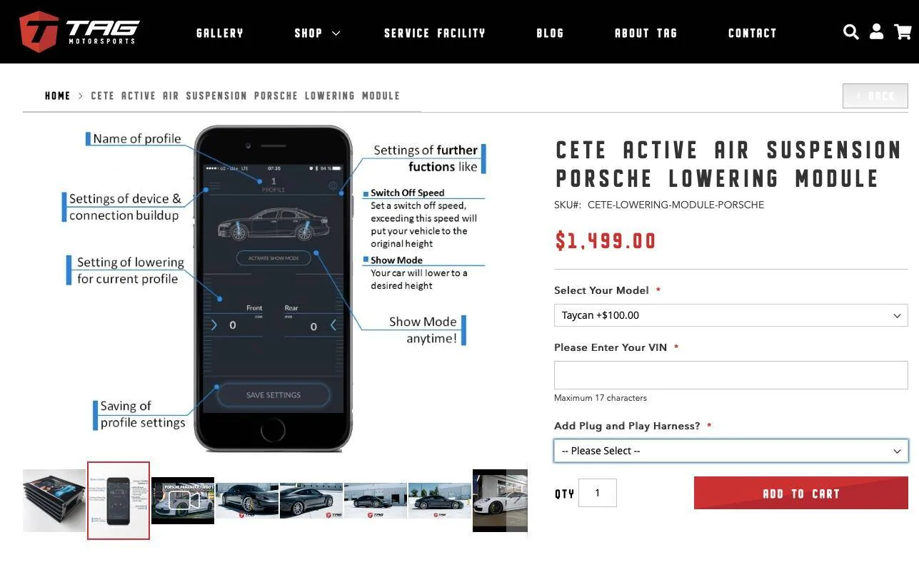 Porsche Taycan SOLD - CETE air suspension controller system - letting it go! Screen Shot 2022-08-18 at 10.04.13 AM