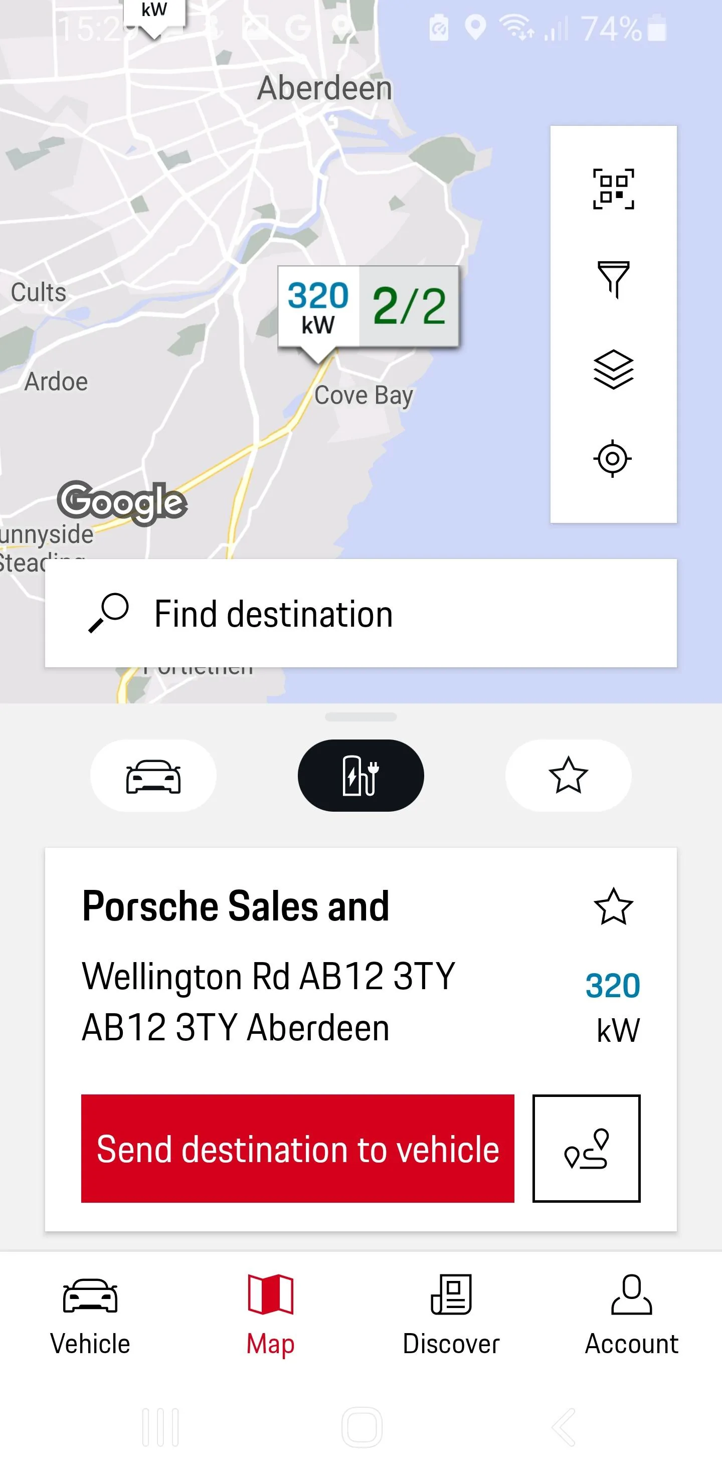 Porsche Taycan How to operate Electrify America free charging Screenshot_20220827-152929_My Porsch