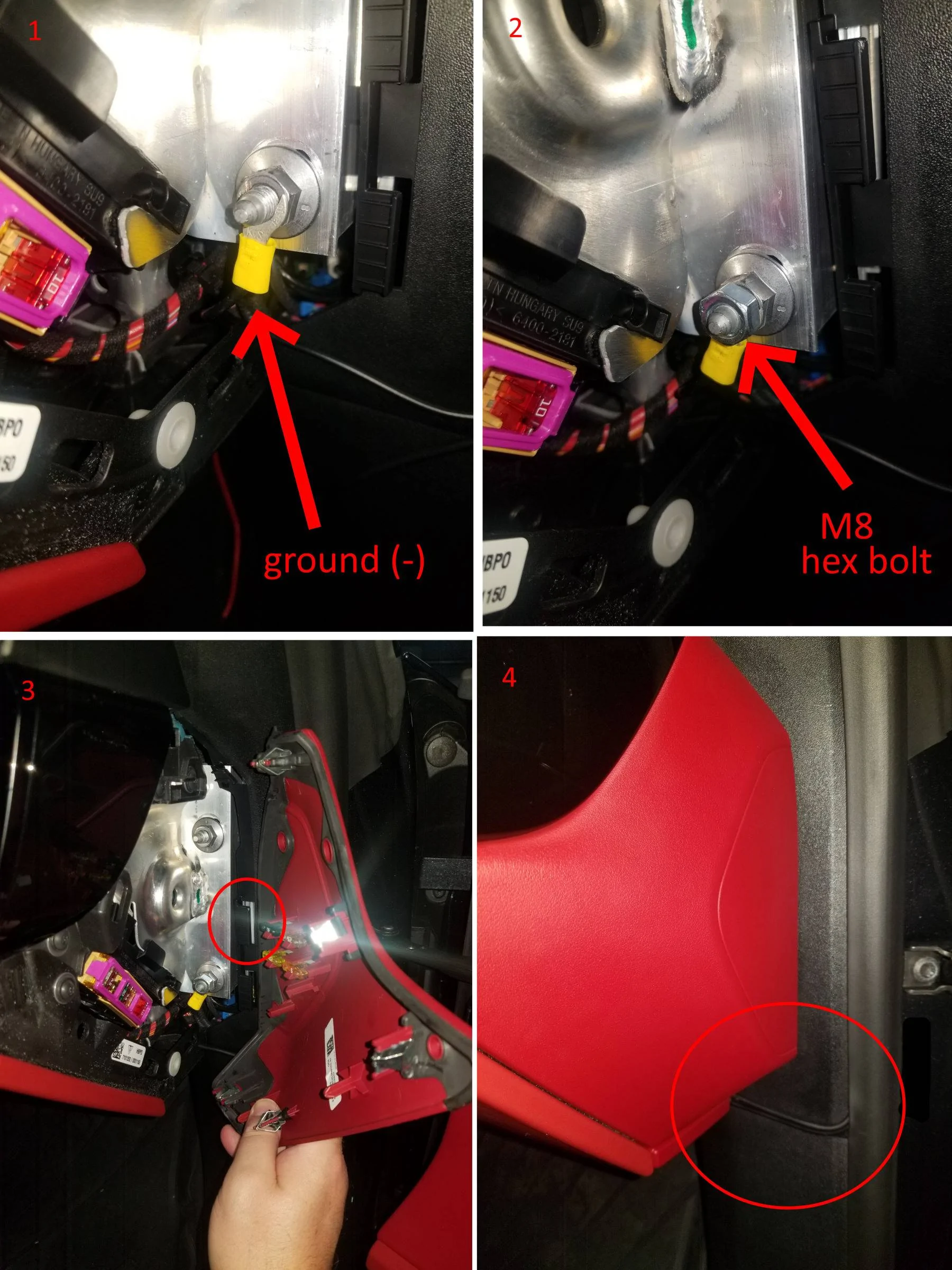Porsche Taycan Blackvue DR900X dashcam+ battery B124X installation install-side-panel