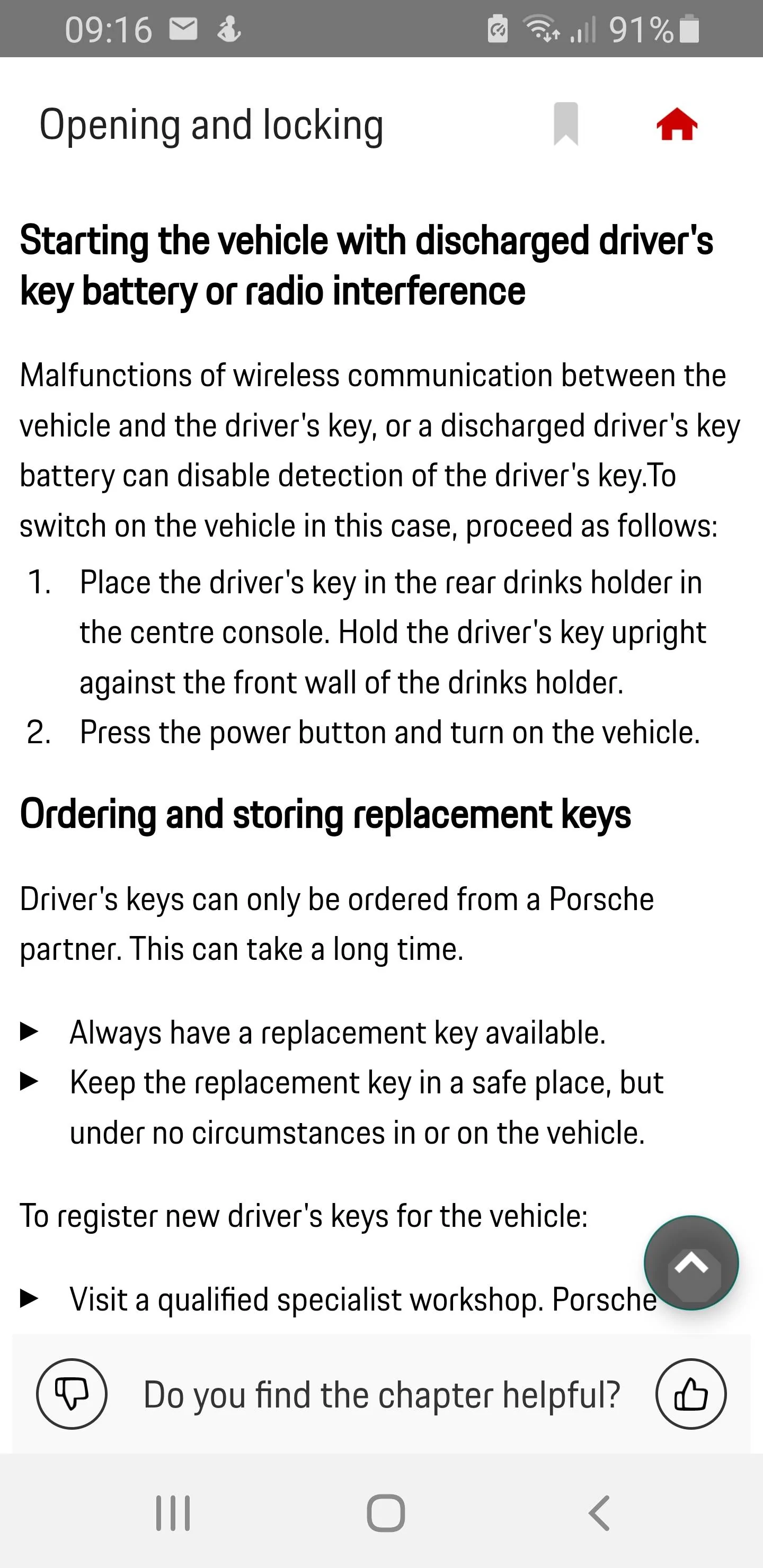 Porsche Taycan Key missing error in the car while driving Screenshot_20220902-091601_Porsche Good to kno
