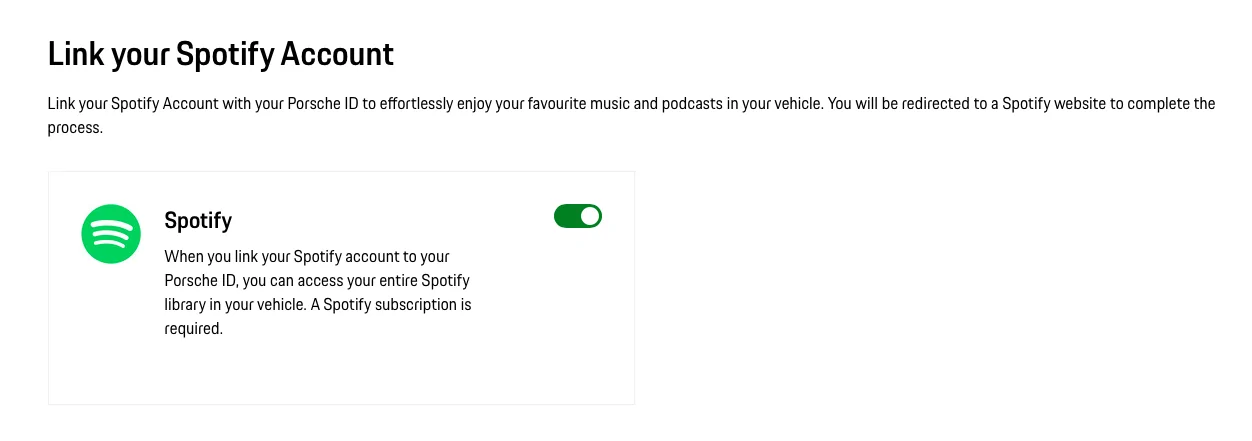 Porsche Taycan Why can't my car initiate Spotify? Screen Shot 2022-09-07 at 10.07.42 AM