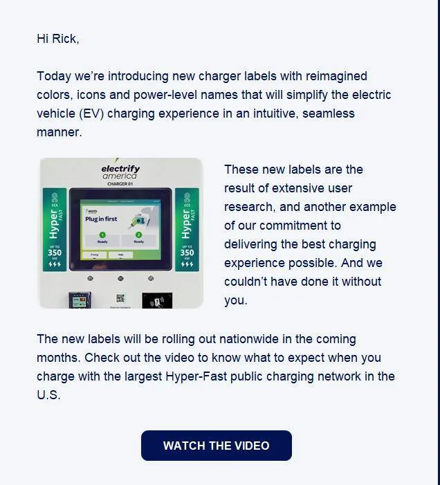 Porsche Taycan Electrify America - Redesigned labels coming to charging stations ea-2-png