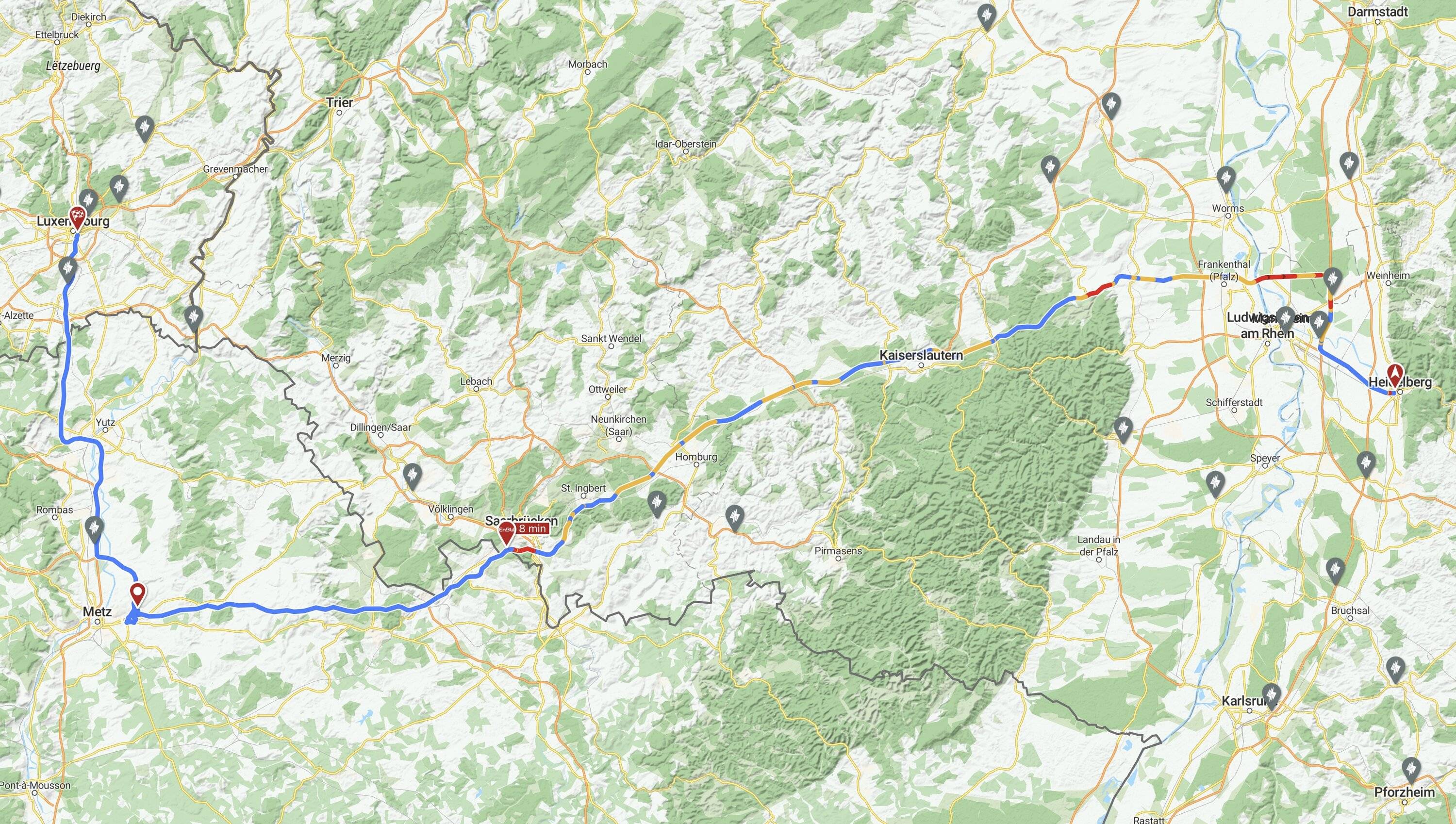 Porsche Taycan Taycan to the Alps 18-day road trip 2022 Screenshot 2022-09-09 at 15.35.06