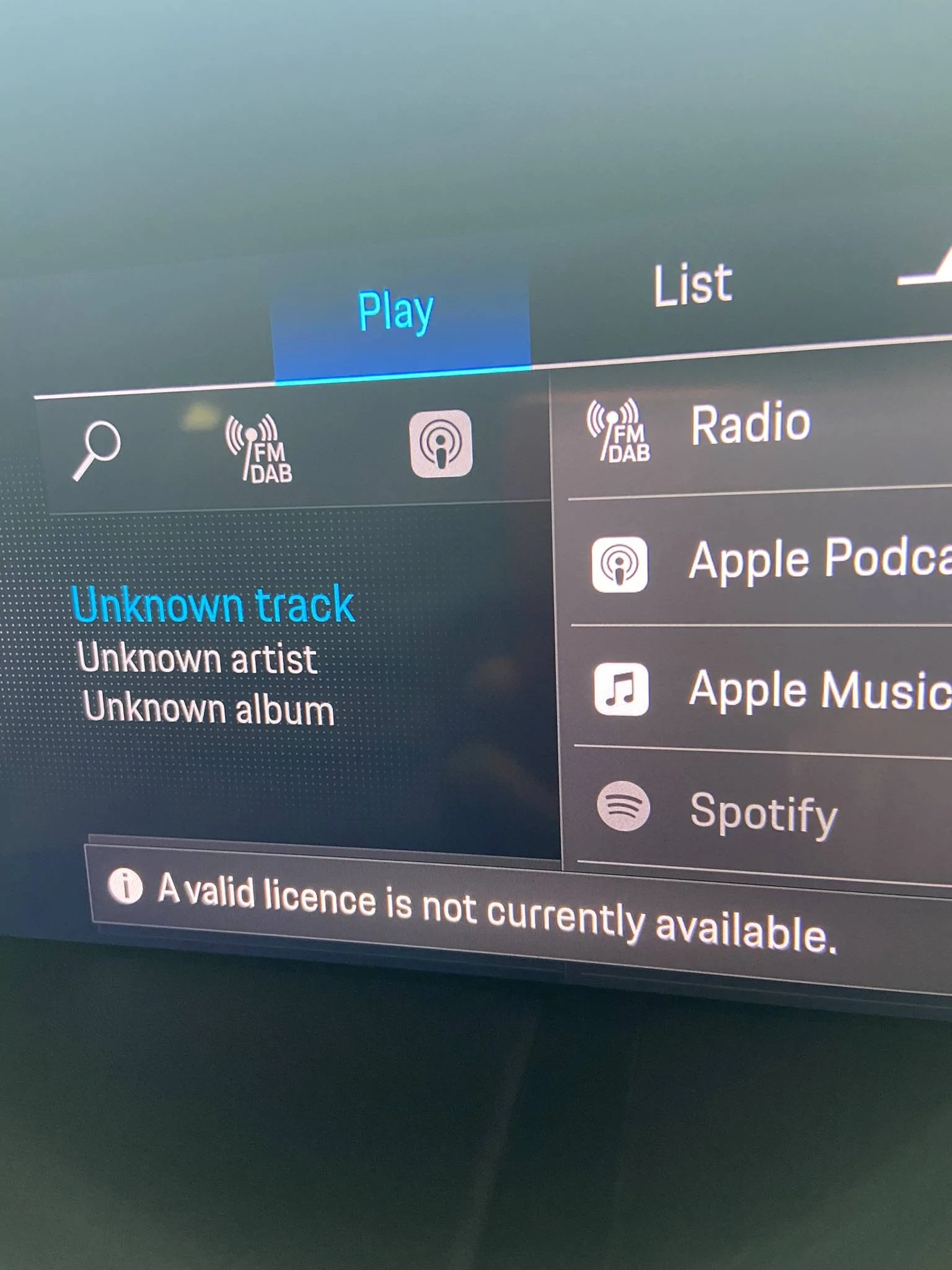 Porsche Taycan Spotify PCM Integration /Post Software update IMG_5811