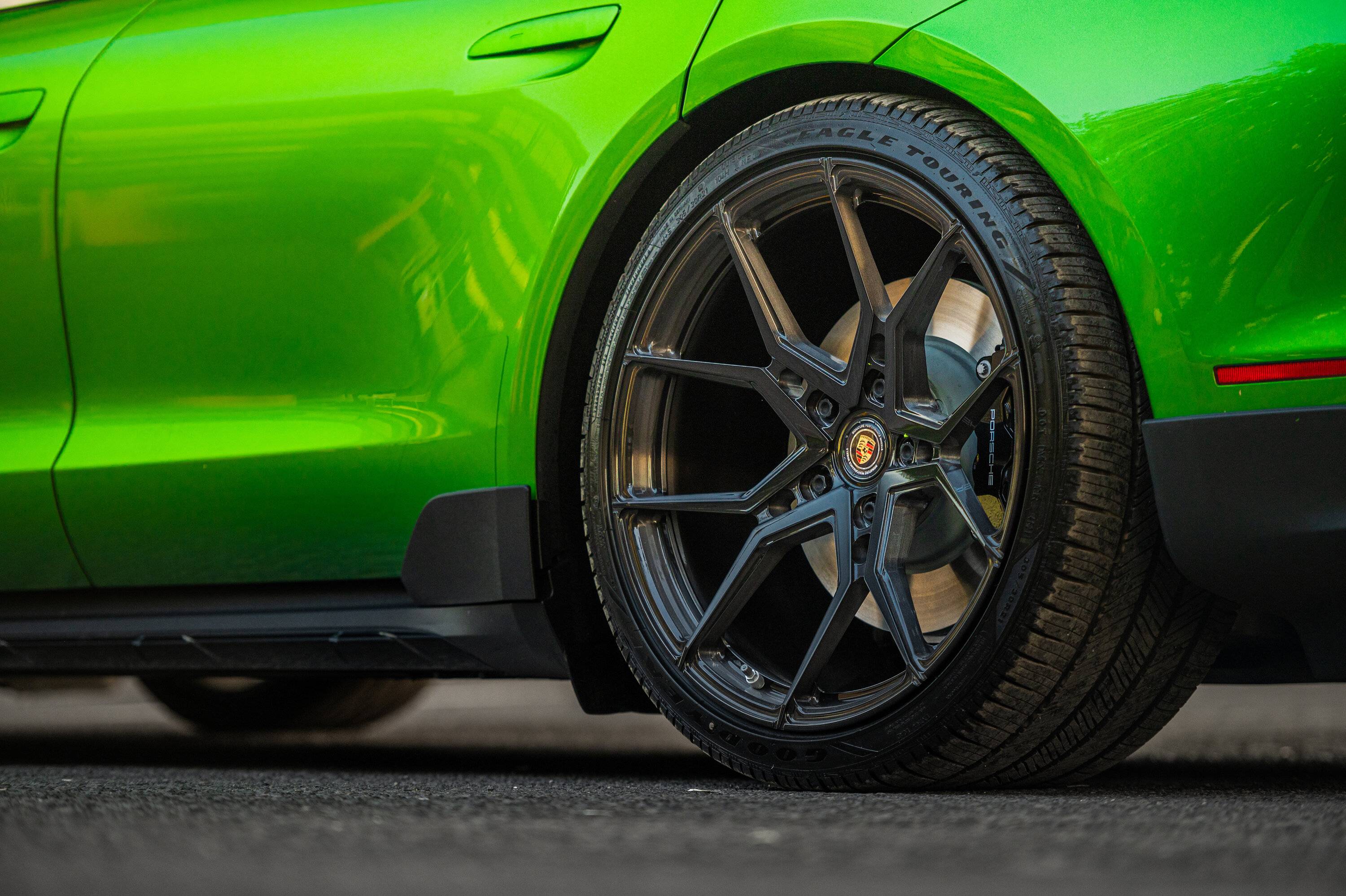 Porsche Taycan Signature Wheel - Now Here For The Taycan! SV706 Taycan Brushed Triple Black Tinted2
