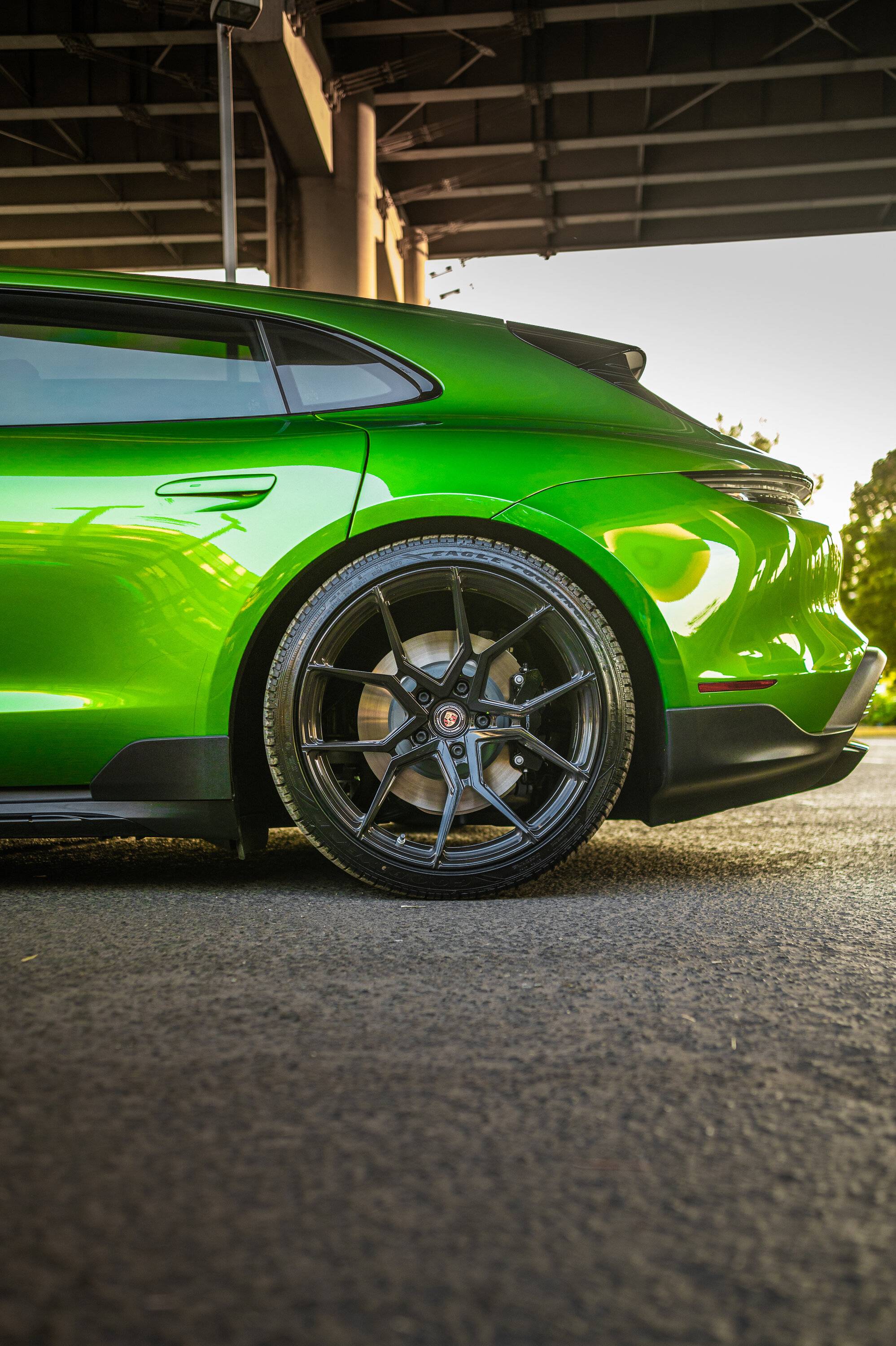 Porsche Taycan Signature Wheel - Now Here For The Taycan! SV706 Taycan Brushed Triple Black Tinted3