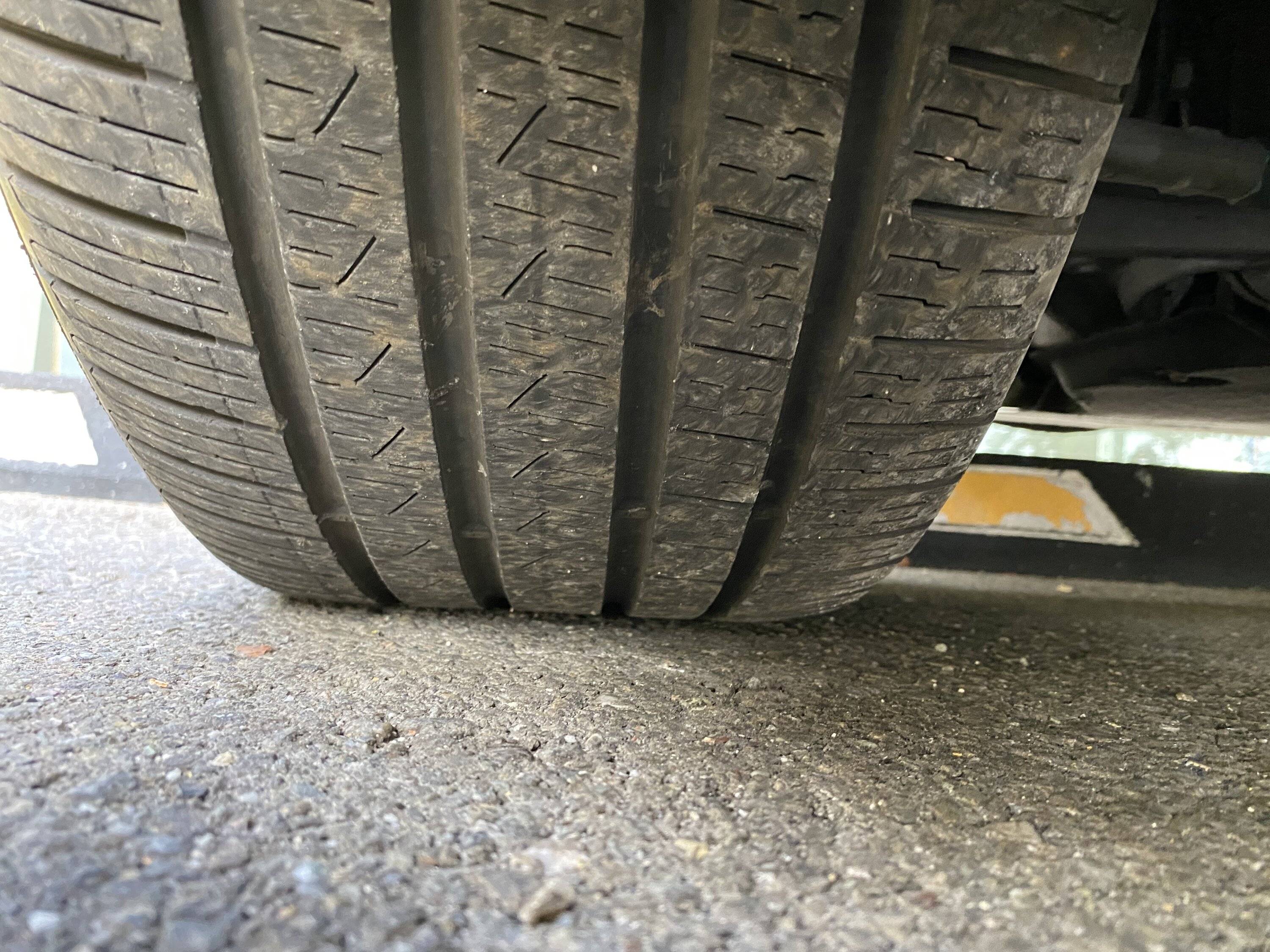 Porsche Taycan Odd Tire Wear at 13K Miles Left_Front
