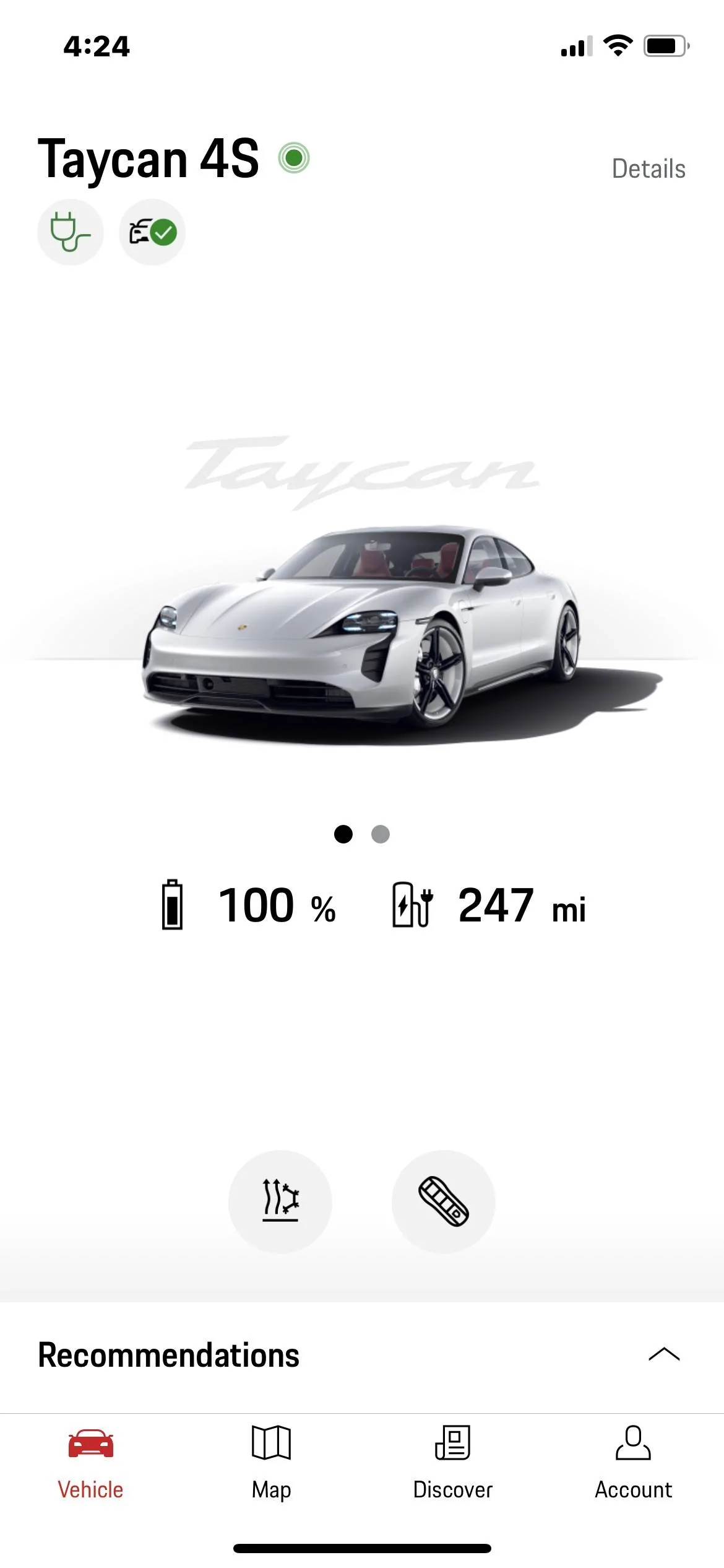 Porsche Taycan 271 miles!  100% charged. What’s your range shown? E96F0404-E411-436F-84C0-544098E2CD86