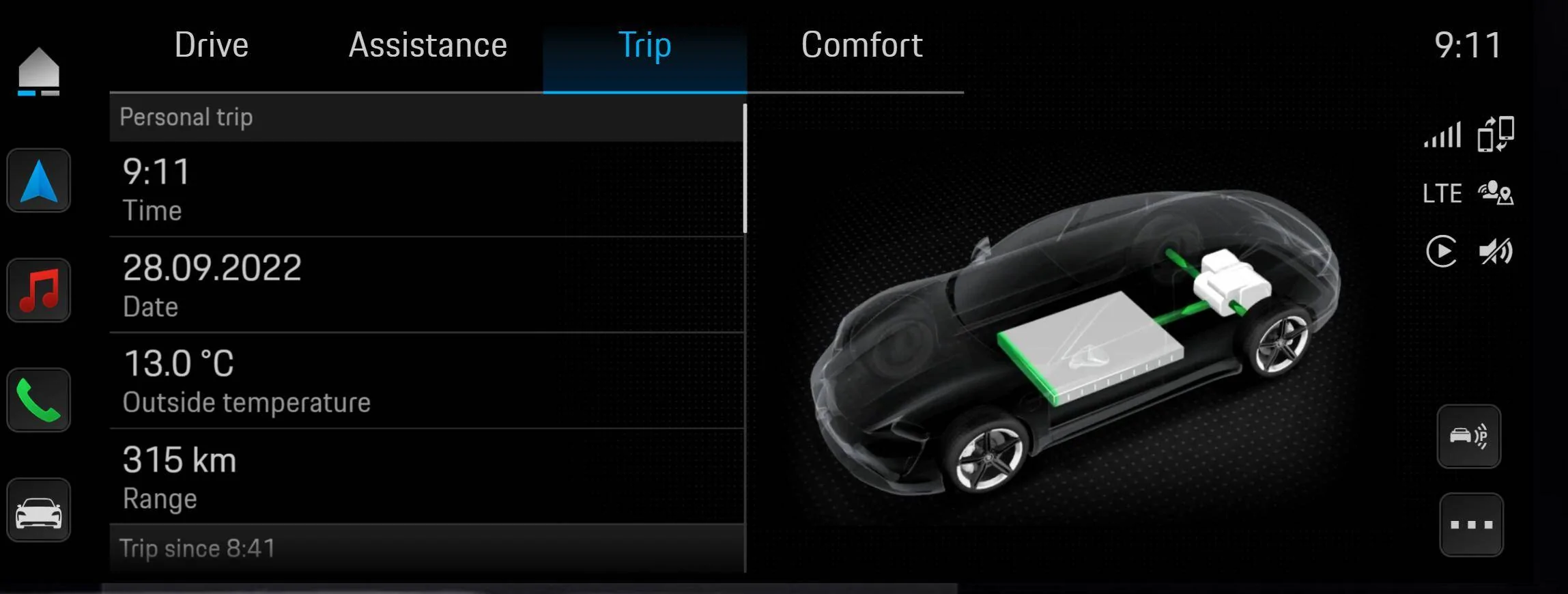 Porsche Taycan Coasting is better and longer when in Normal drive mode 1664368939806