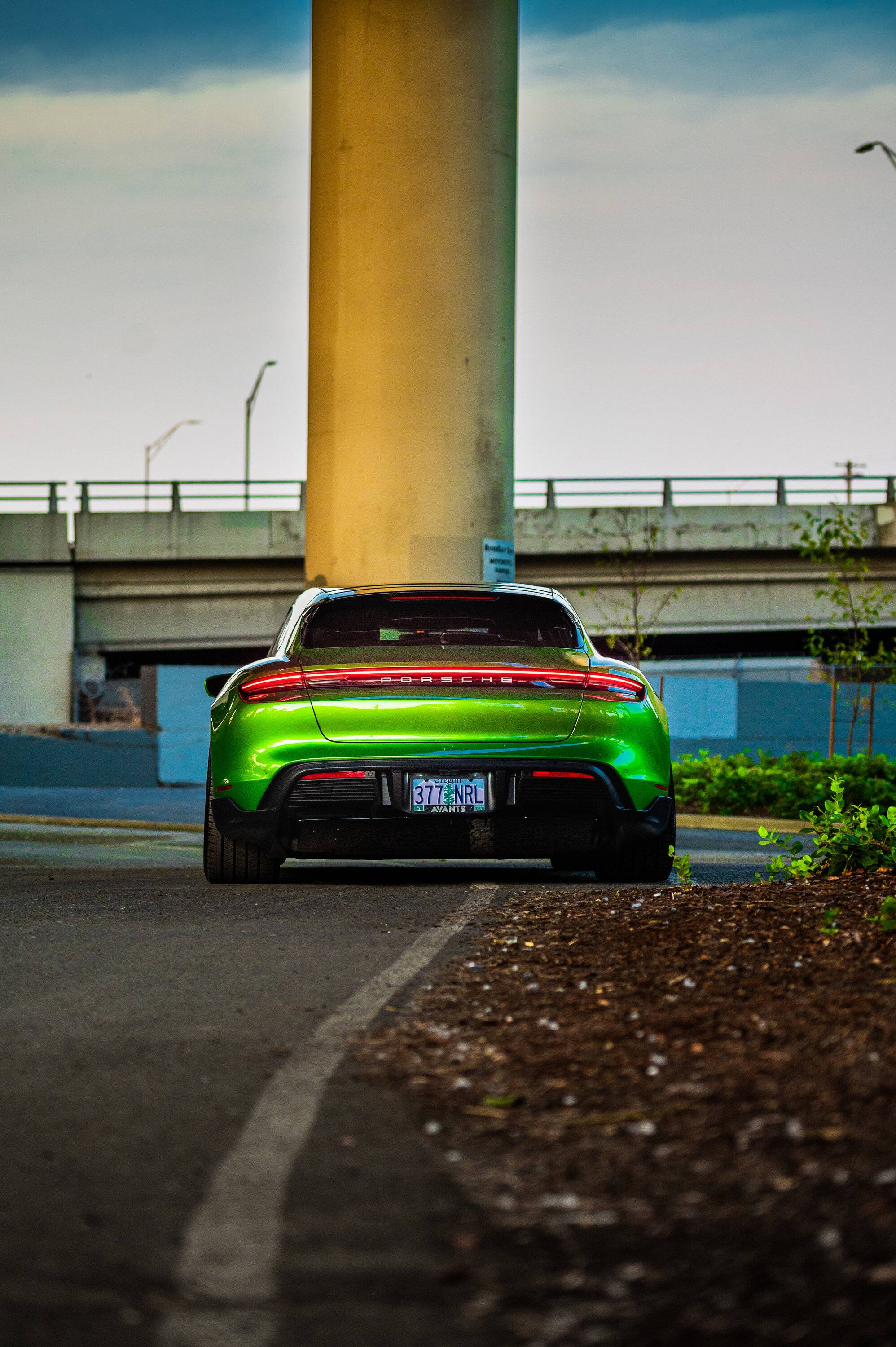 Porsche Taycan Visceral's Mamba Green Metallic Taycan Cross Turismo w/ Signature Wheels SV706 Taycan Brushed Triple Black Tinted7