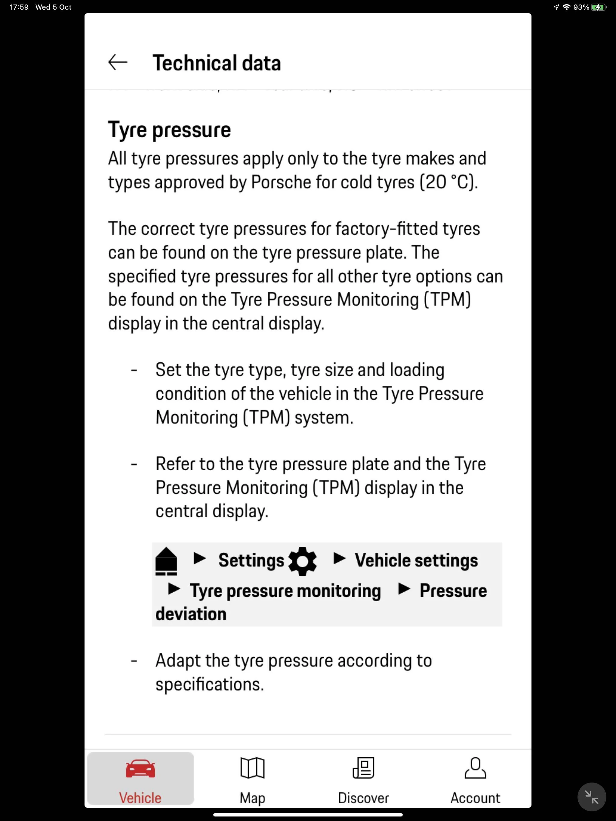 Porsche Taycan Correct recommended tire pressure for original Continental 20-inch all-season tires? F3295F41-A80B-46E1-B48F-24BDF08E6E89
