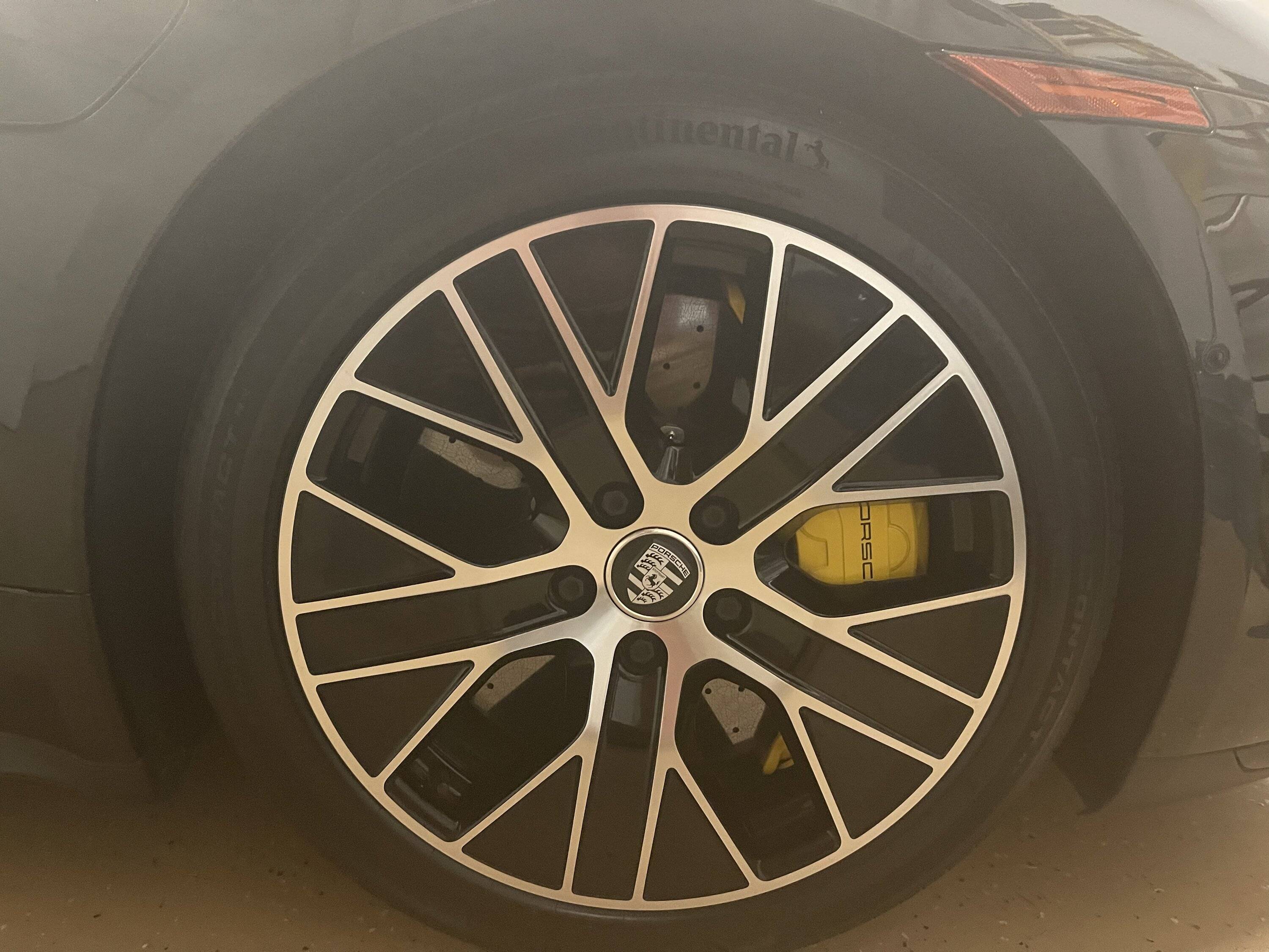 Porsche Taycan Chicago area. Turbo Aero 20 inch wheels with Continental AS tires. $3K 6005178D-AE77-47BB-8D11-2E6FCBF3D6CF