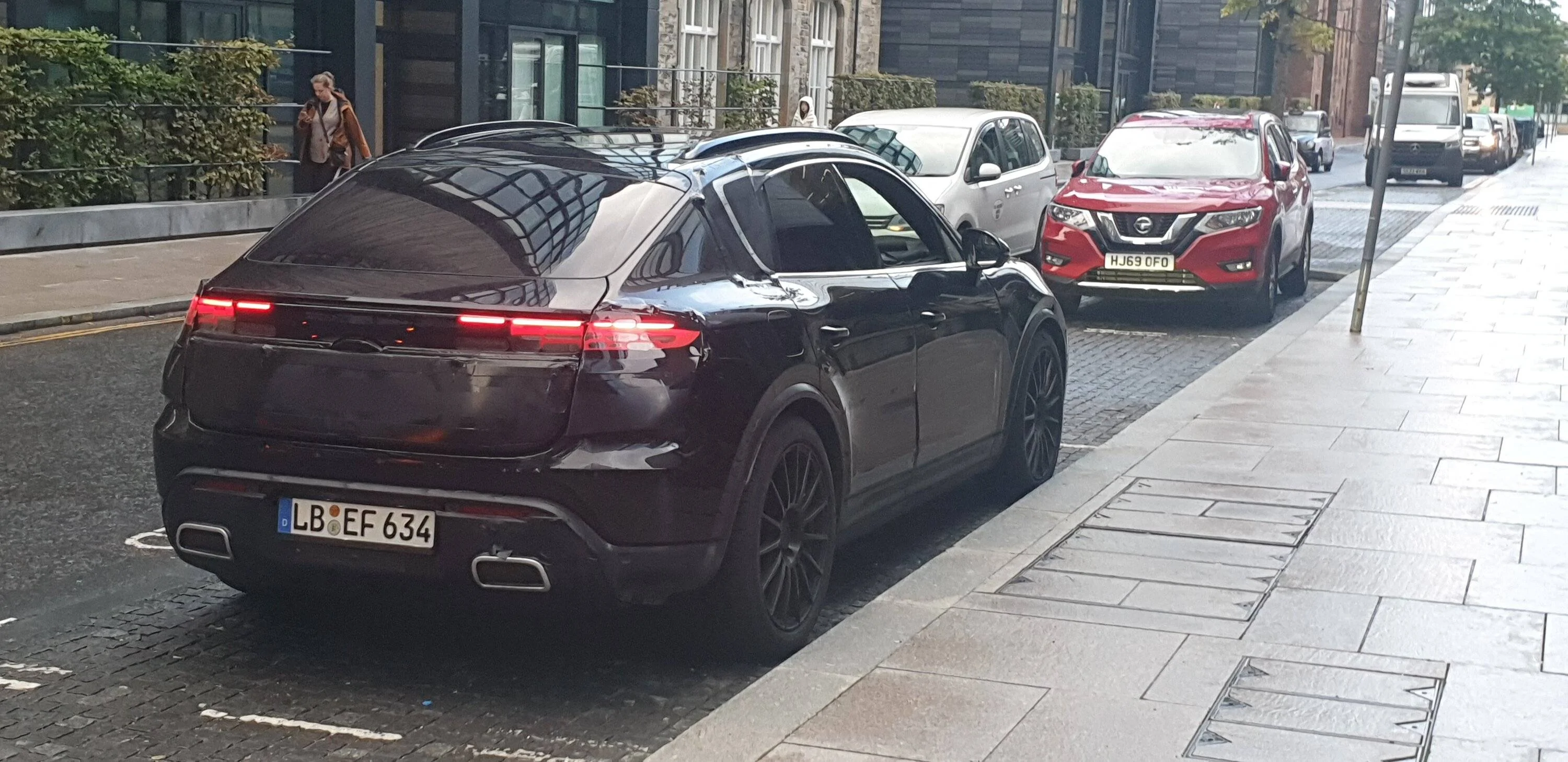 Porsche Taycan Spotted: Macan EVs break cover in Edinburgh! 20221007_090546