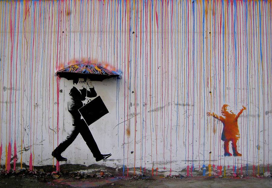 Porsche Taycan Latest Taycan Software Update Findings and Reviews Thread rainbow-rain-girl-banksy