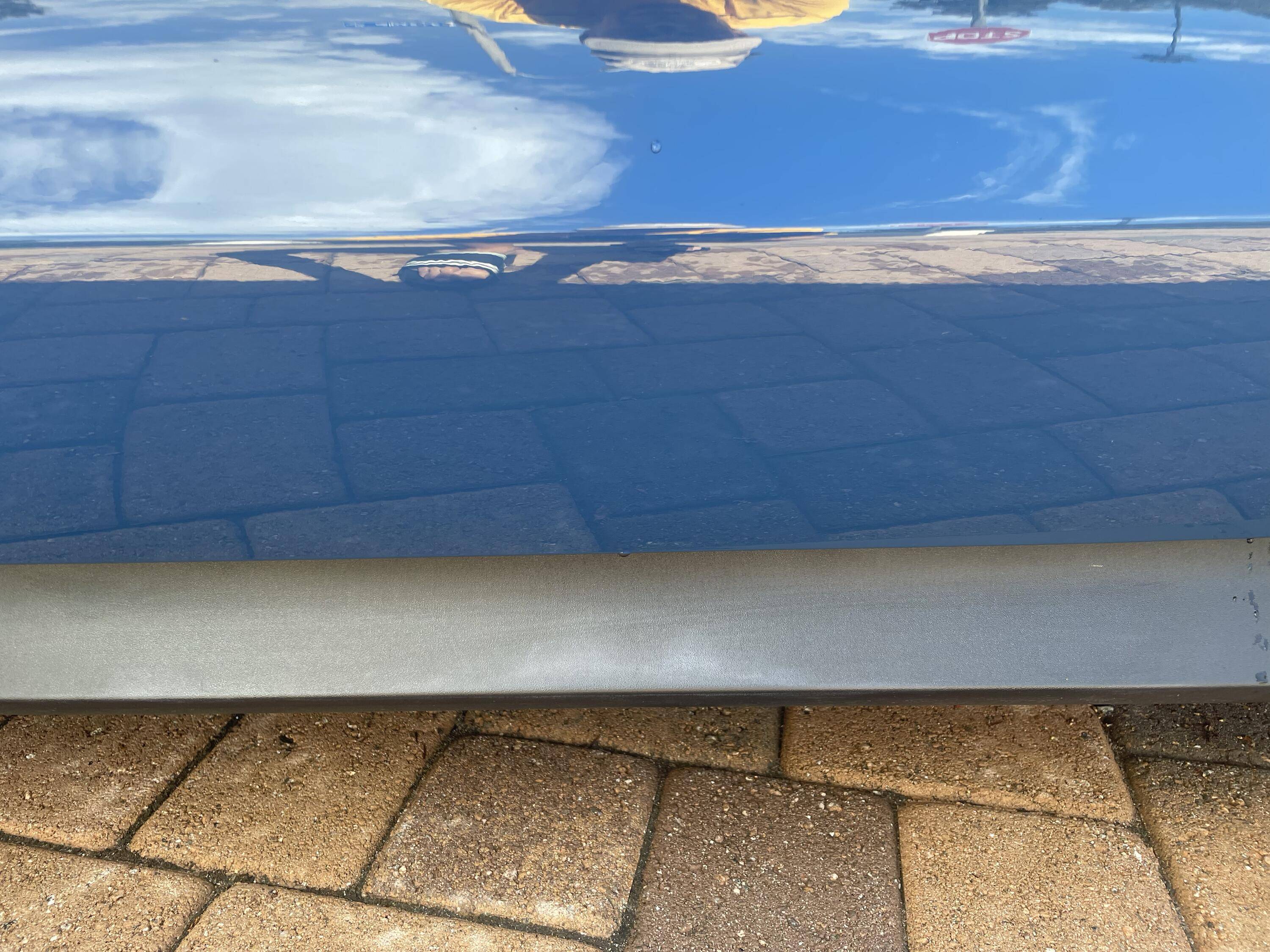 Porsche Taycan Discoloration of plastic moulding - are other owners seeing this? tempImageP2ghRd