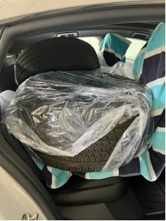 Porsche Taycan Does the winter wheel/tire set fit inside the car? 21 in wheels tires