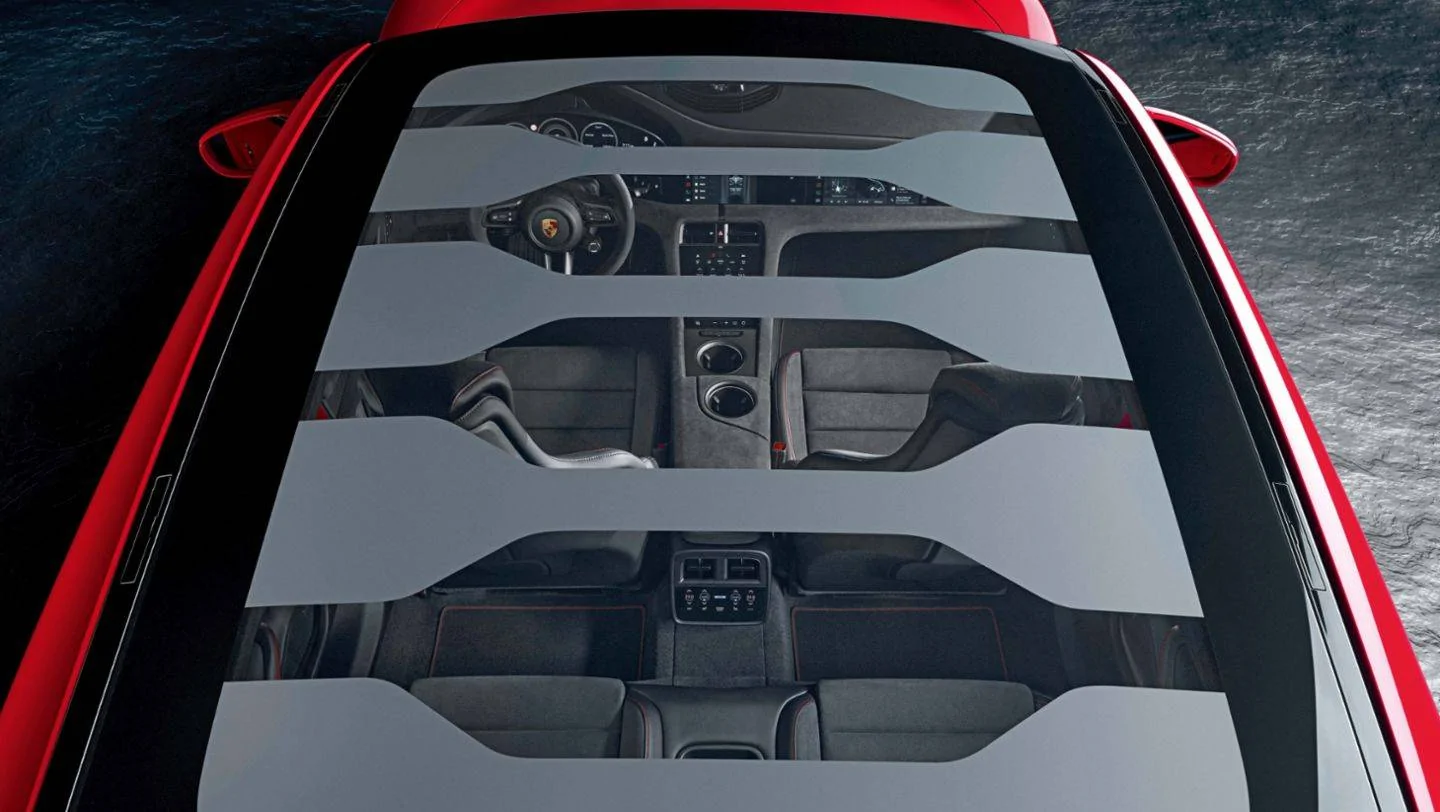 Porsche Taycan Variable light roof Technik_Sunshine_Control2