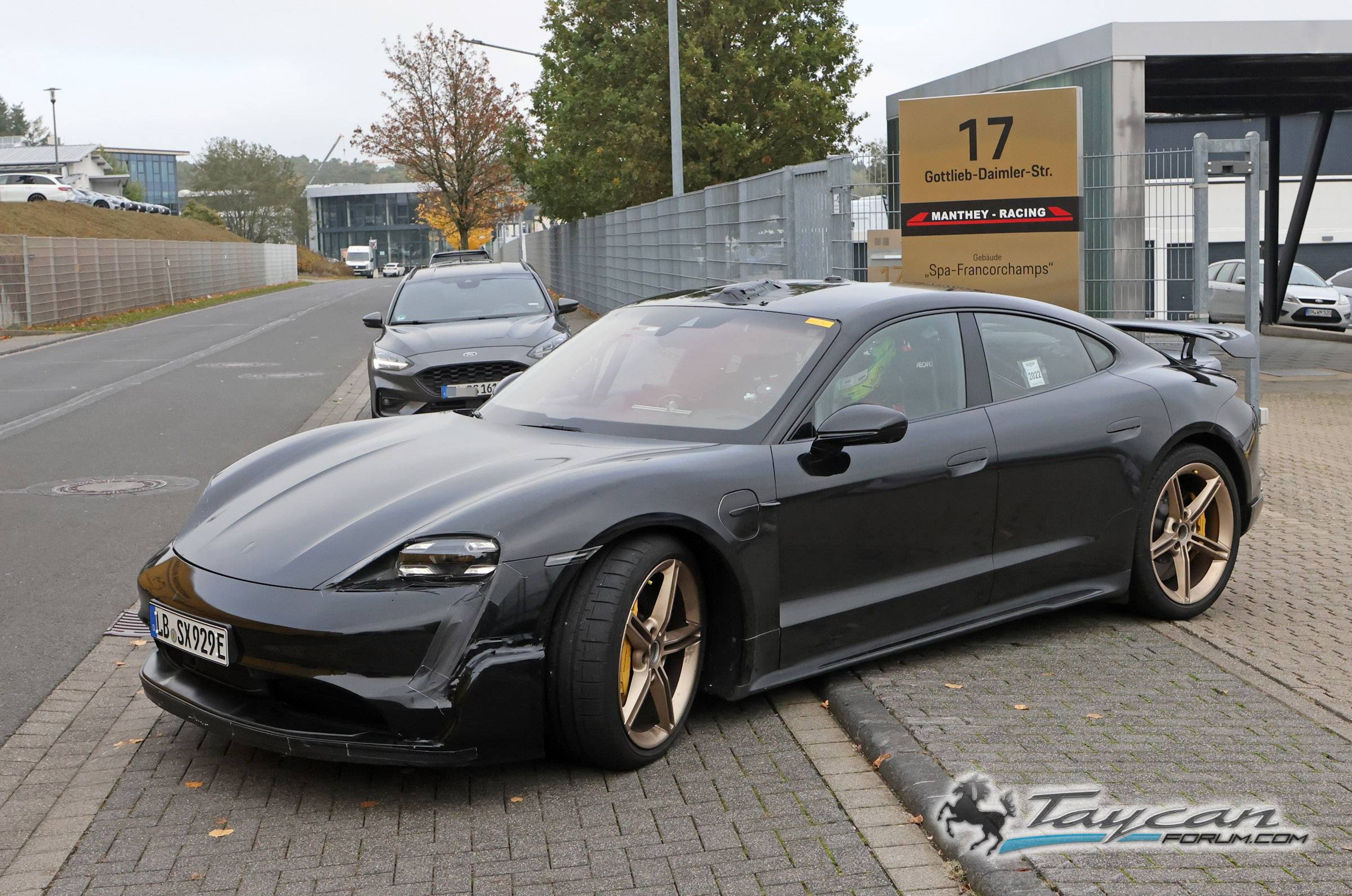 Porsche Taycan 🏁 More Taycan GT Pics & Info: Potential Triple Motor 1000+ HP Model to Take on Model S Plaid Porsche Taycan GT gold wheels 3