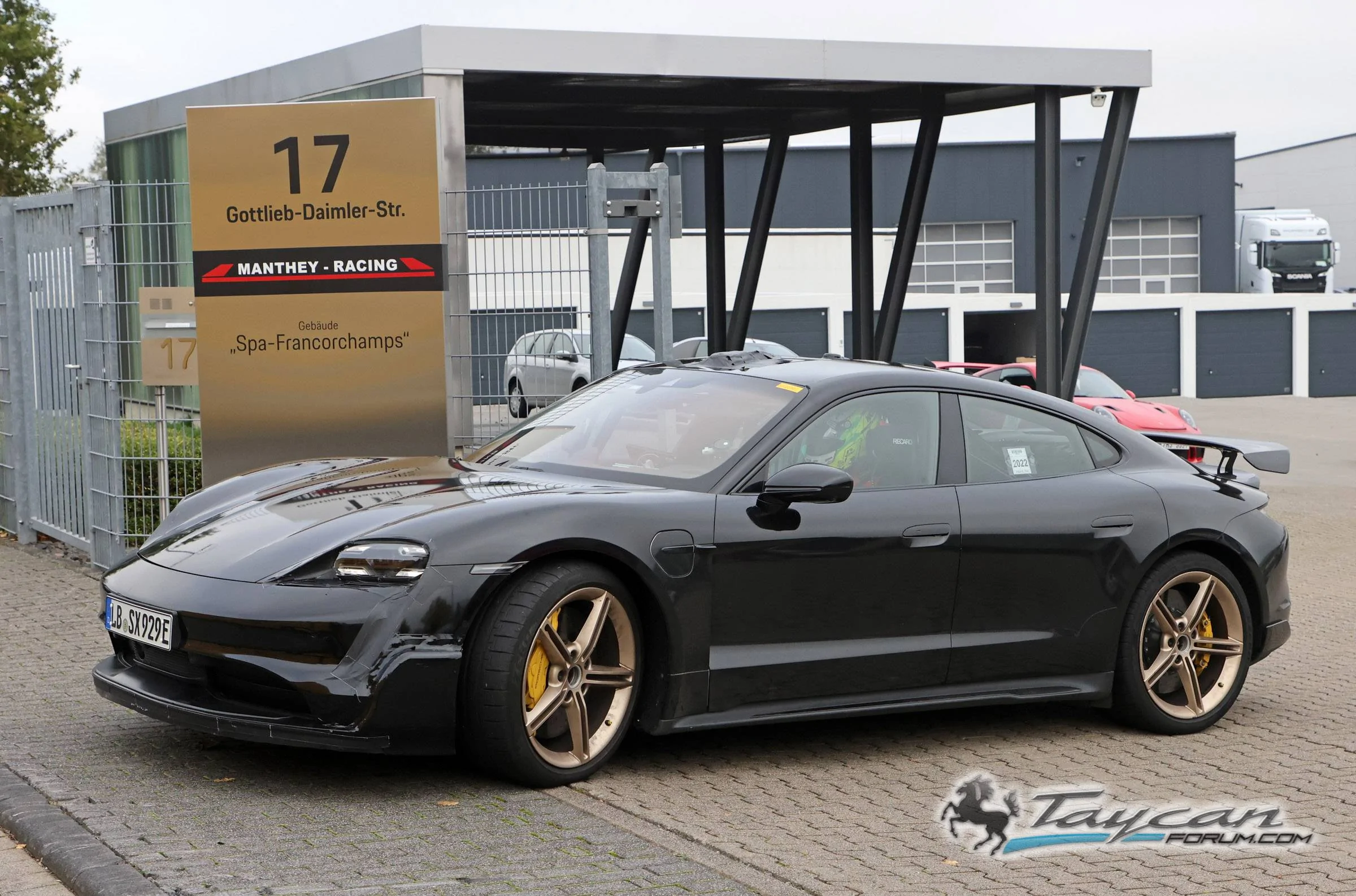 Porsche Taycan 🏁 More Taycan GT Pics & Info: Potential Triple Motor 1000+ HP Model to Take on Model S Plaid Porsche Taycan GT gold wheels 1