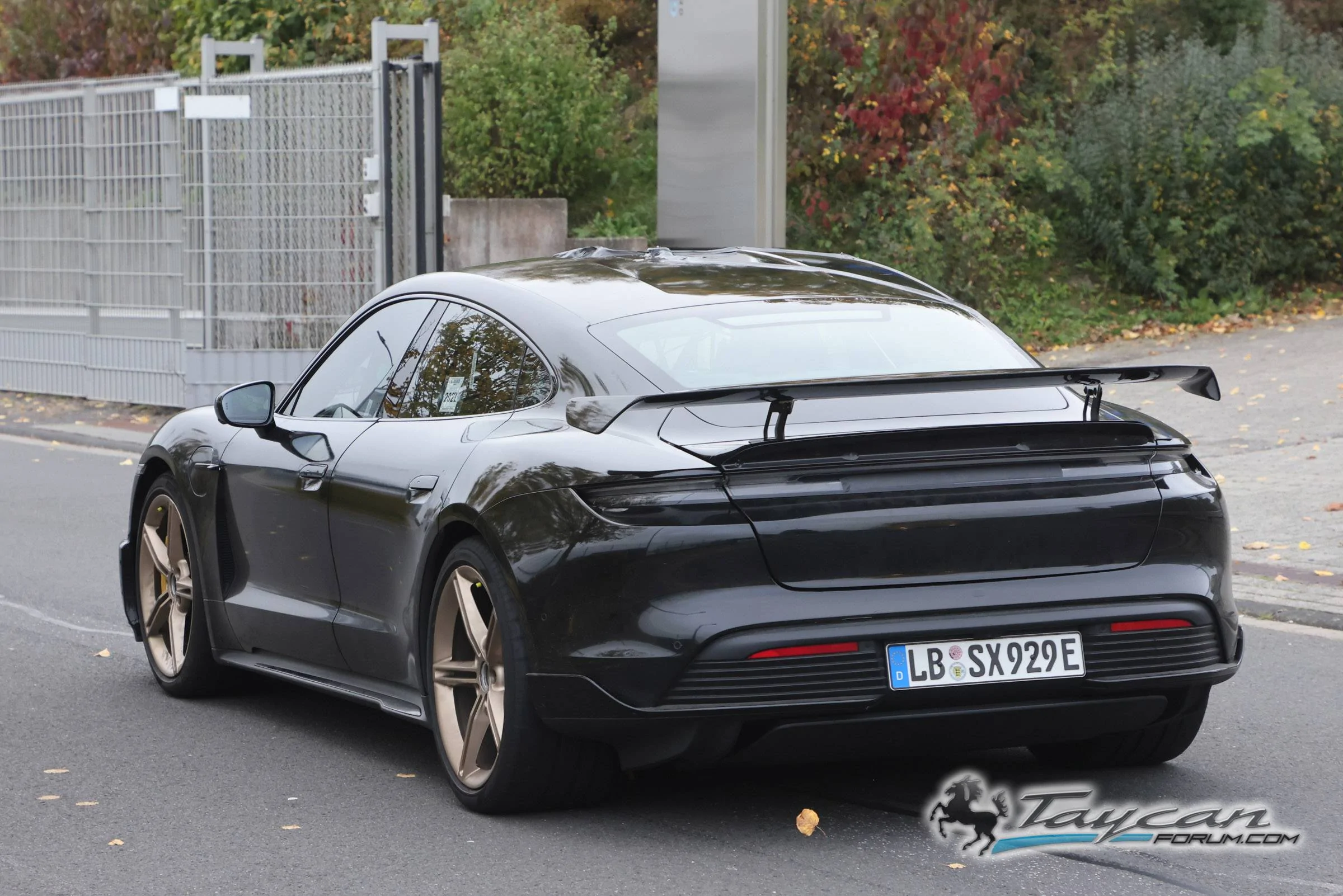 Porsche Taycan 🏁 More Taycan GT Pics & Info: Potential Triple Motor 1000+ HP Model to Take on Model S Plaid Porsche Taycan GT gold wheels 9