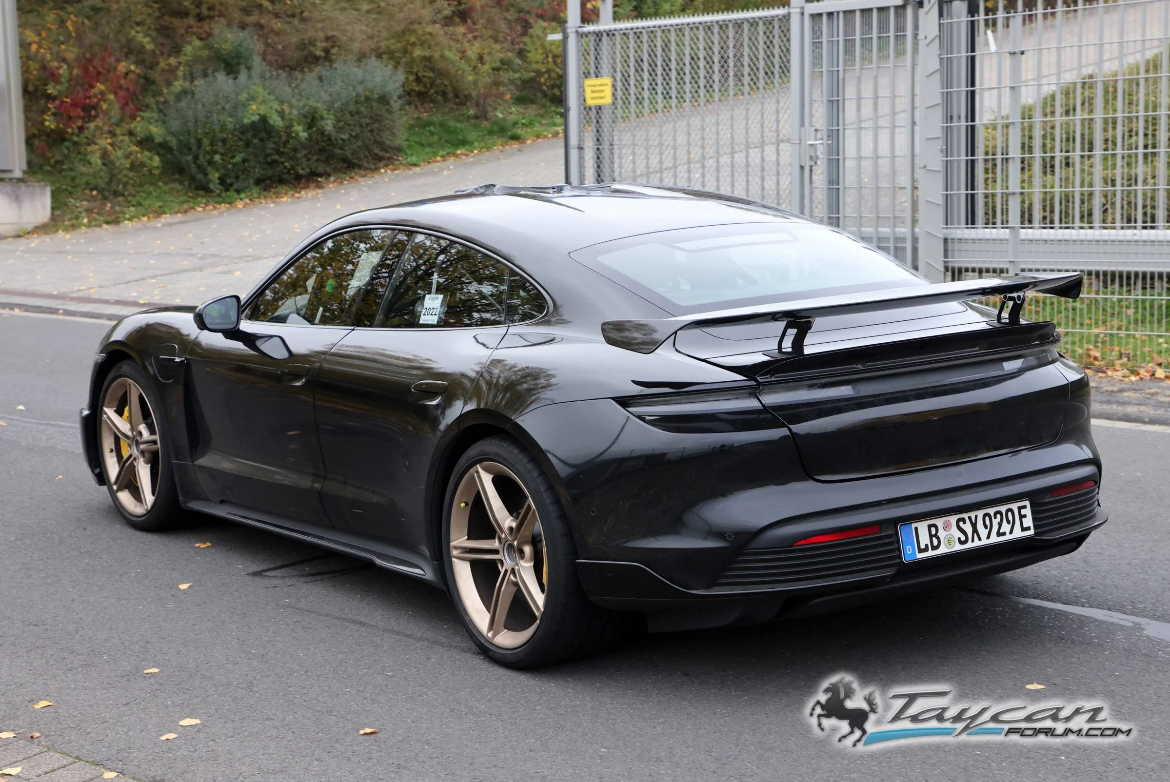 Porsche Taycan 🏁 More Taycan GT Pics & Info: Potential Triple Motor 1000+ HP Model to Take on Model S Plaid Porsche Taycan GT gold wheels 7