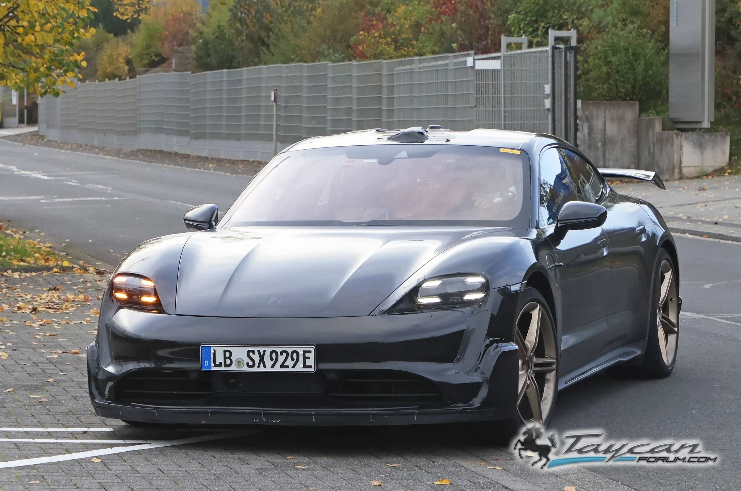 Porsche Taycan 🏁 More Taycan GT Pics & Info: Potential Triple Motor 1000+ HP Model to Take on Model S Plaid Porsche Taycan GT gold wheels 11