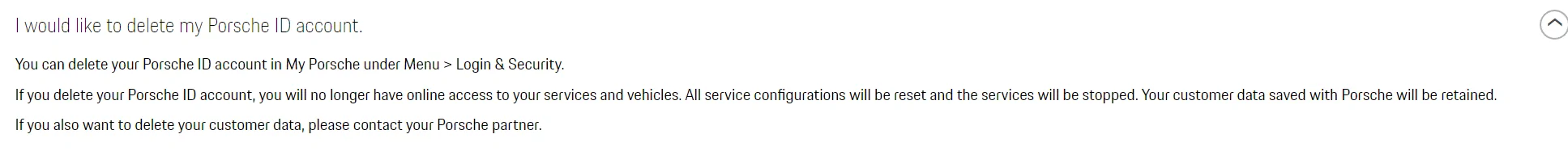 Porsche Taycan Steps to deactivate account when selling Taycan?? 1667290135810