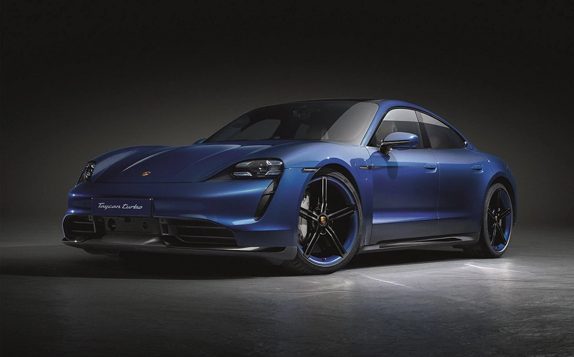 Porsche Taycan Opinions about wheel and brake color on GTS + Mission-E's gentian blue + blue wheels + pscb white 1