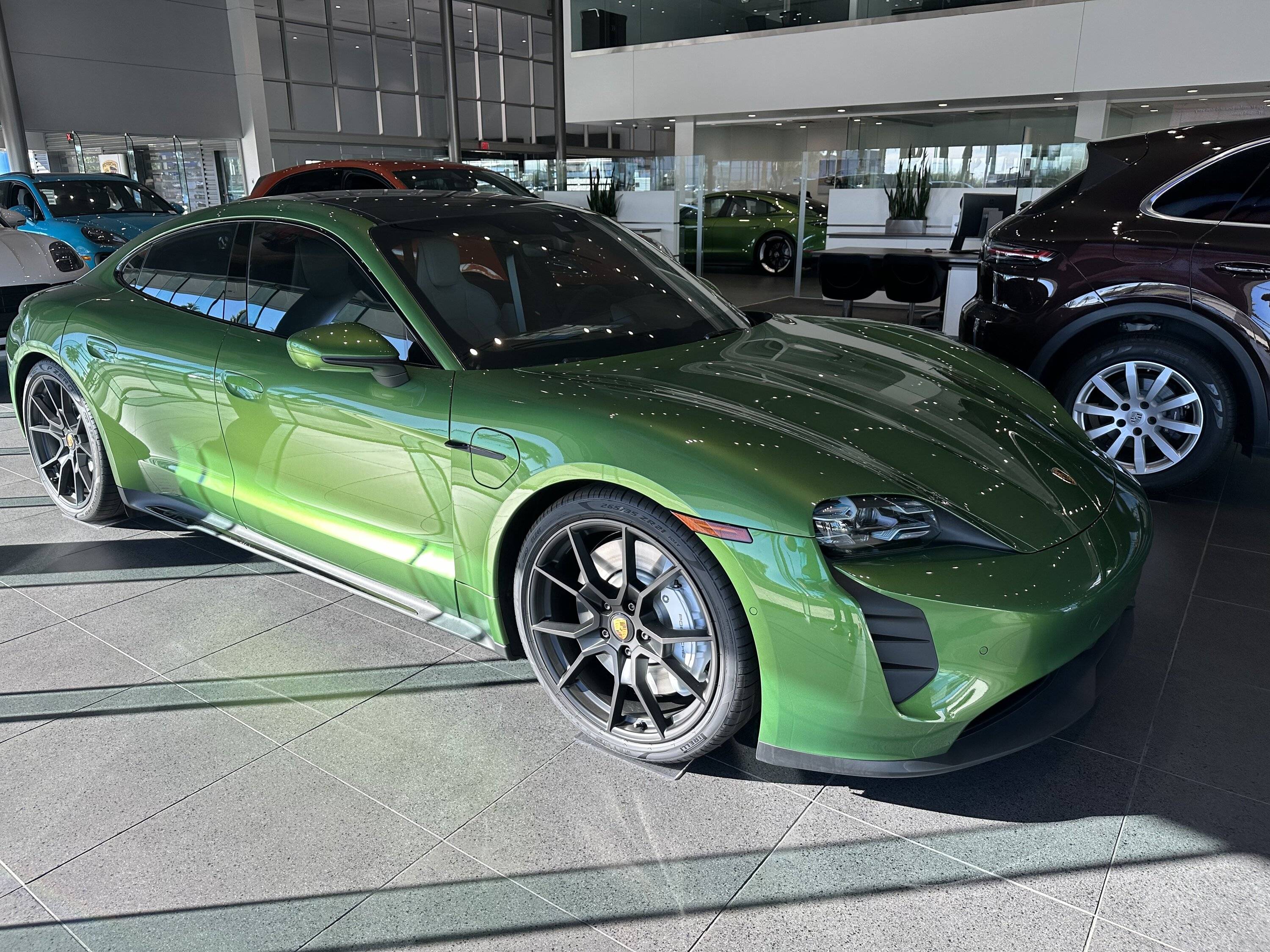 Porsche Taycan Mamba Green Taycan GTS available in AZ 4A26F257-0EAE-4CBD-BE8F-16412993A46B