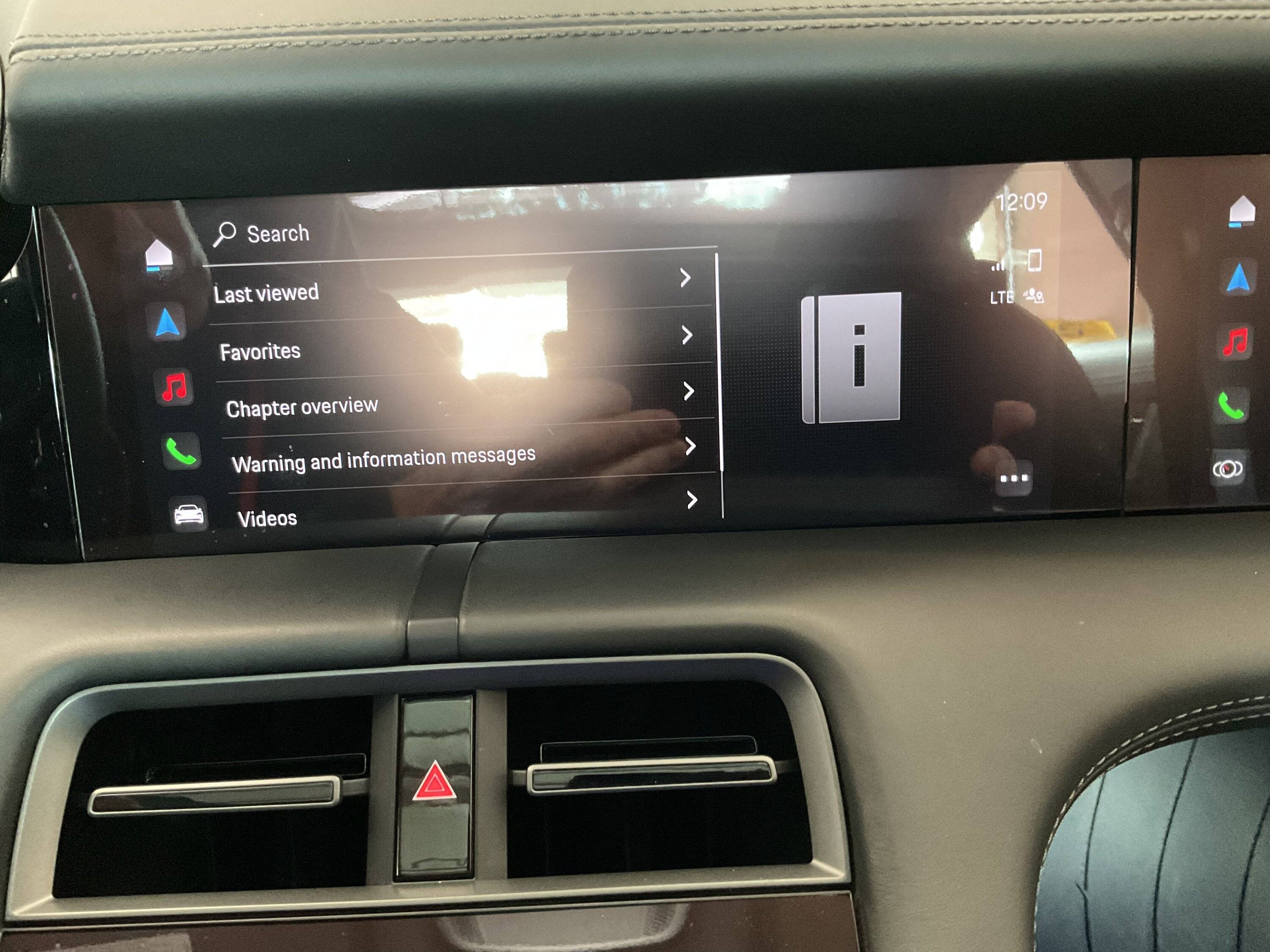 Porsche Taycan Passenger screen access to car manual? 5FF984F6-89A0-4DC3-8D0F-0CF0F5209BAF