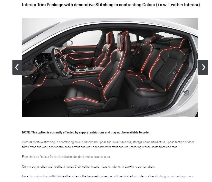 Porsche Taycan GTS Deviated Stitch Question 1668673935892