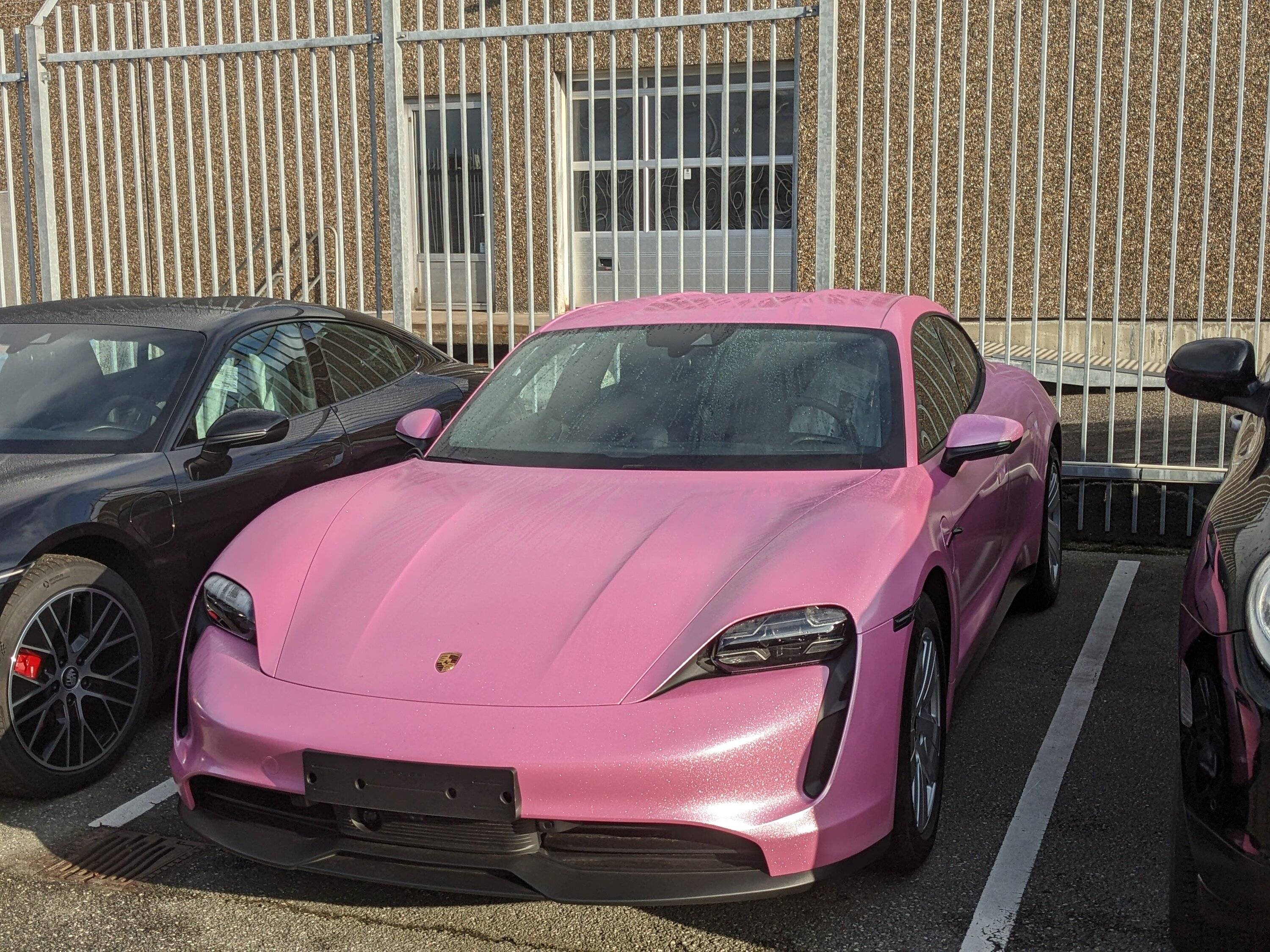 Porsche Taycan Pink Wrapped Taycan PXL_20221113_104926778