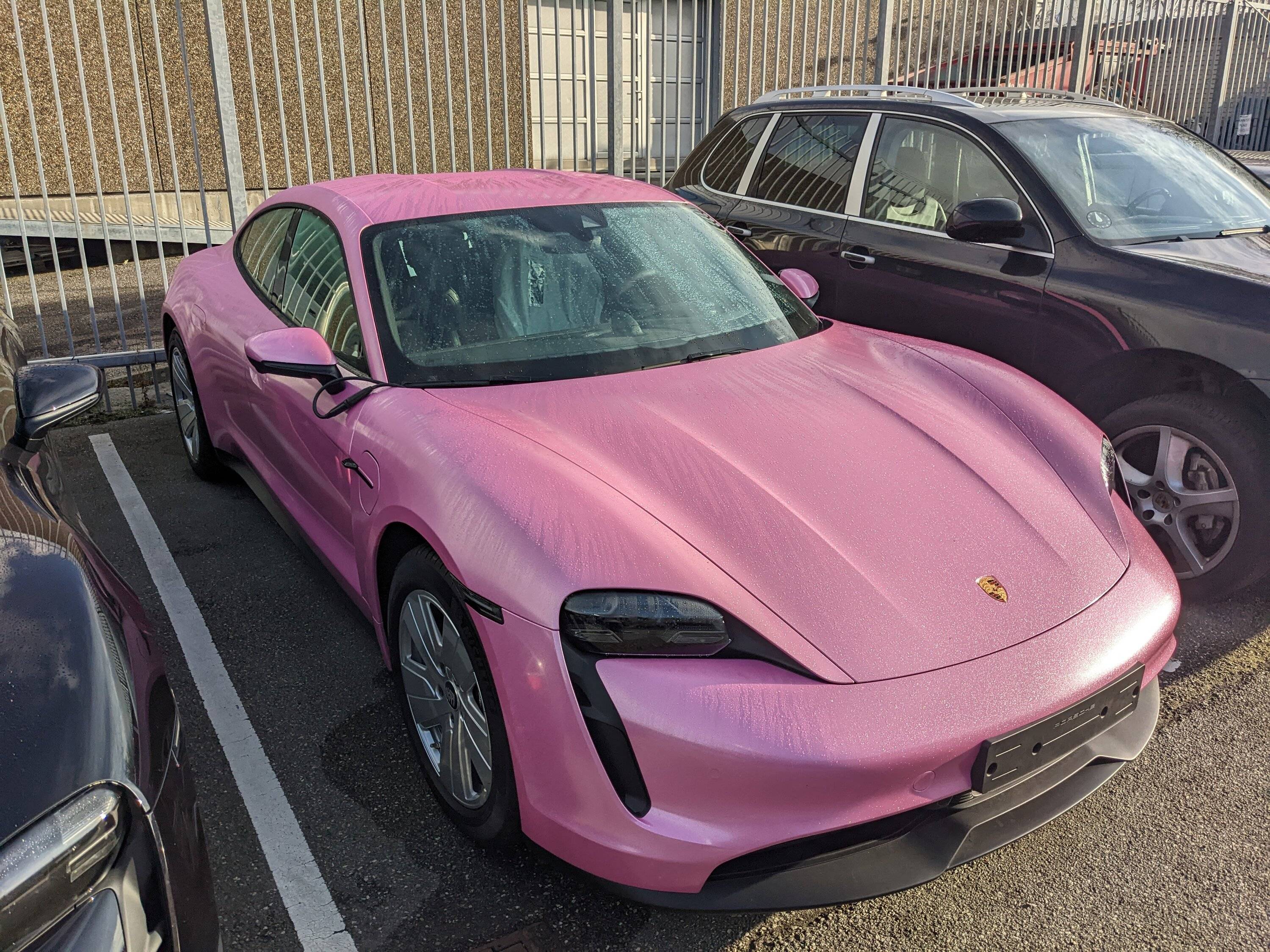 Porsche Taycan Pink Wrapped Taycan PXL_20221113_105008375