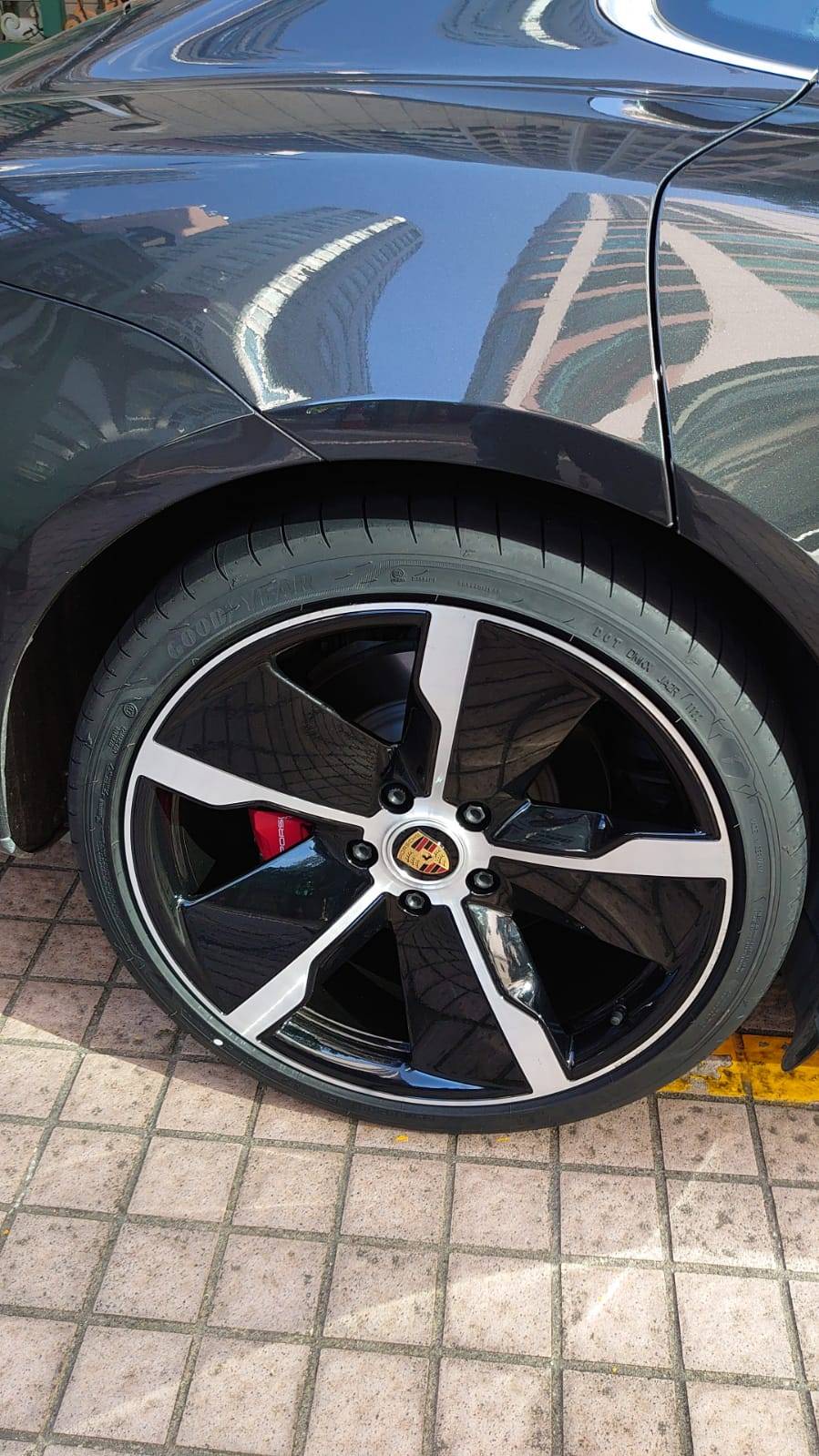 Porsche Taycan Wheel gap increased after switching from 20" Turbo Aero to 21" Taycan Exclusive 1