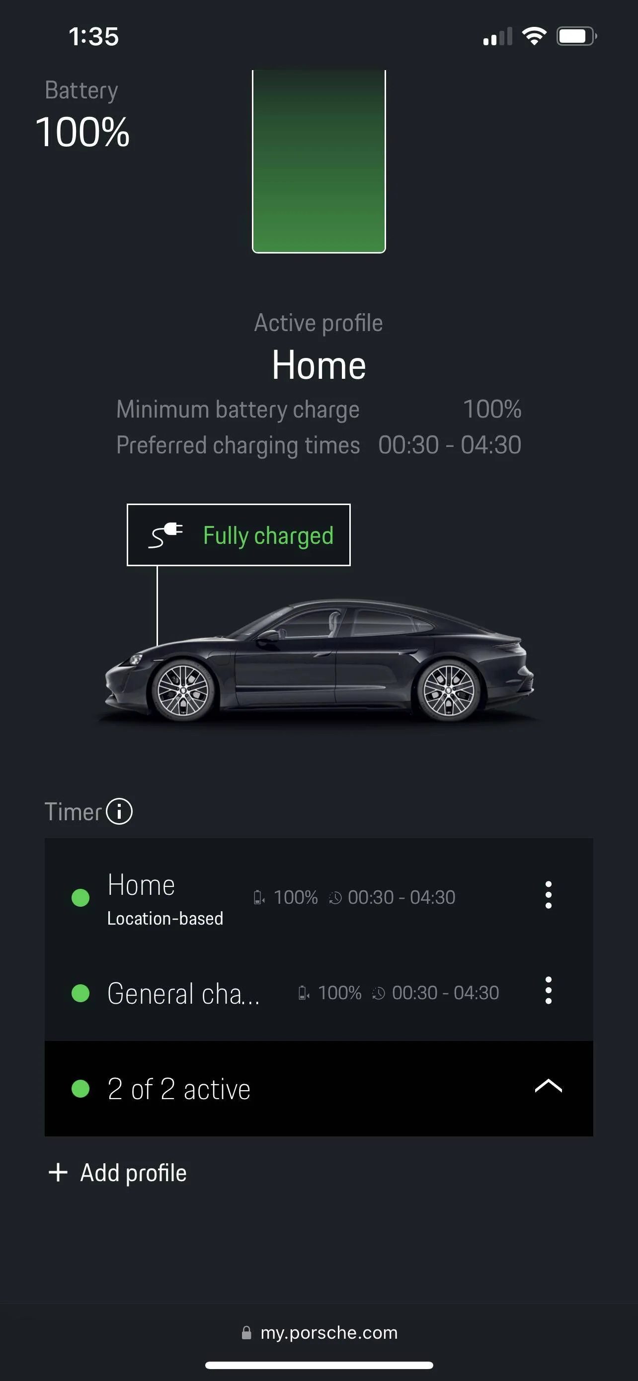Porsche Taycan Charging timer / schedule for home charging not working in app 81D8D05A-506F-404B-8B62-66641DF7DAFE