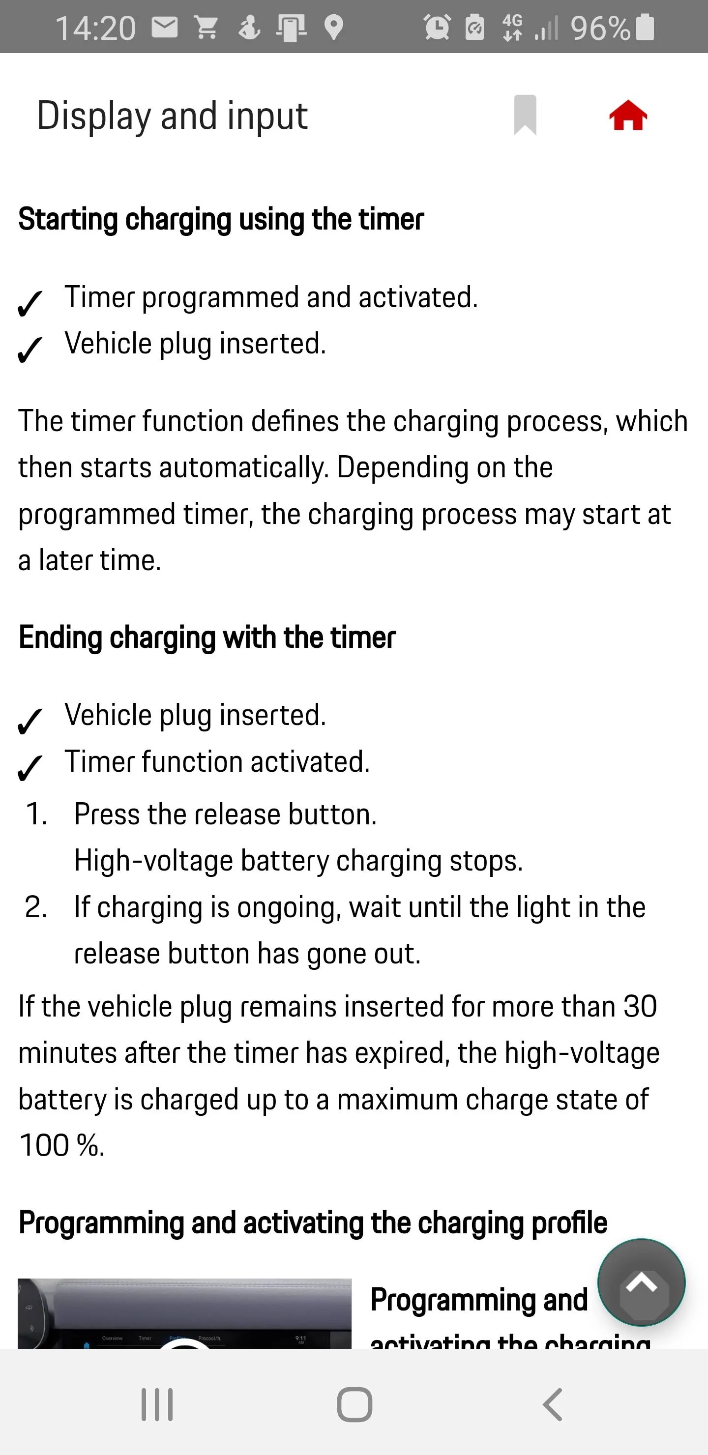 Porsche Taycan Timer starting prematurely Screenshot_20221129-142044_Porsche Good to kno