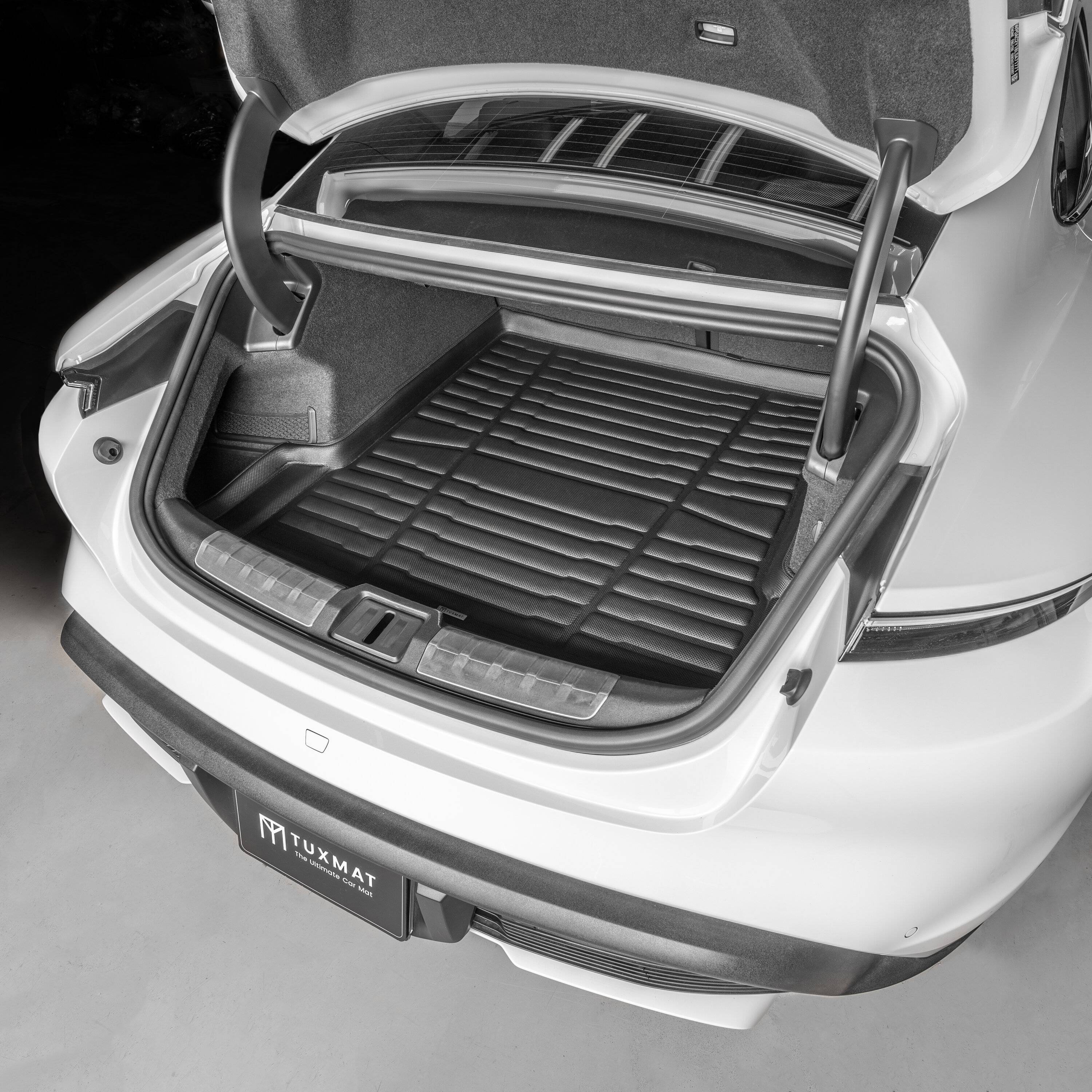 Porsche Taycan Tuxmat trunk / frunk 3-piece set -- first look pics 8677 - T1