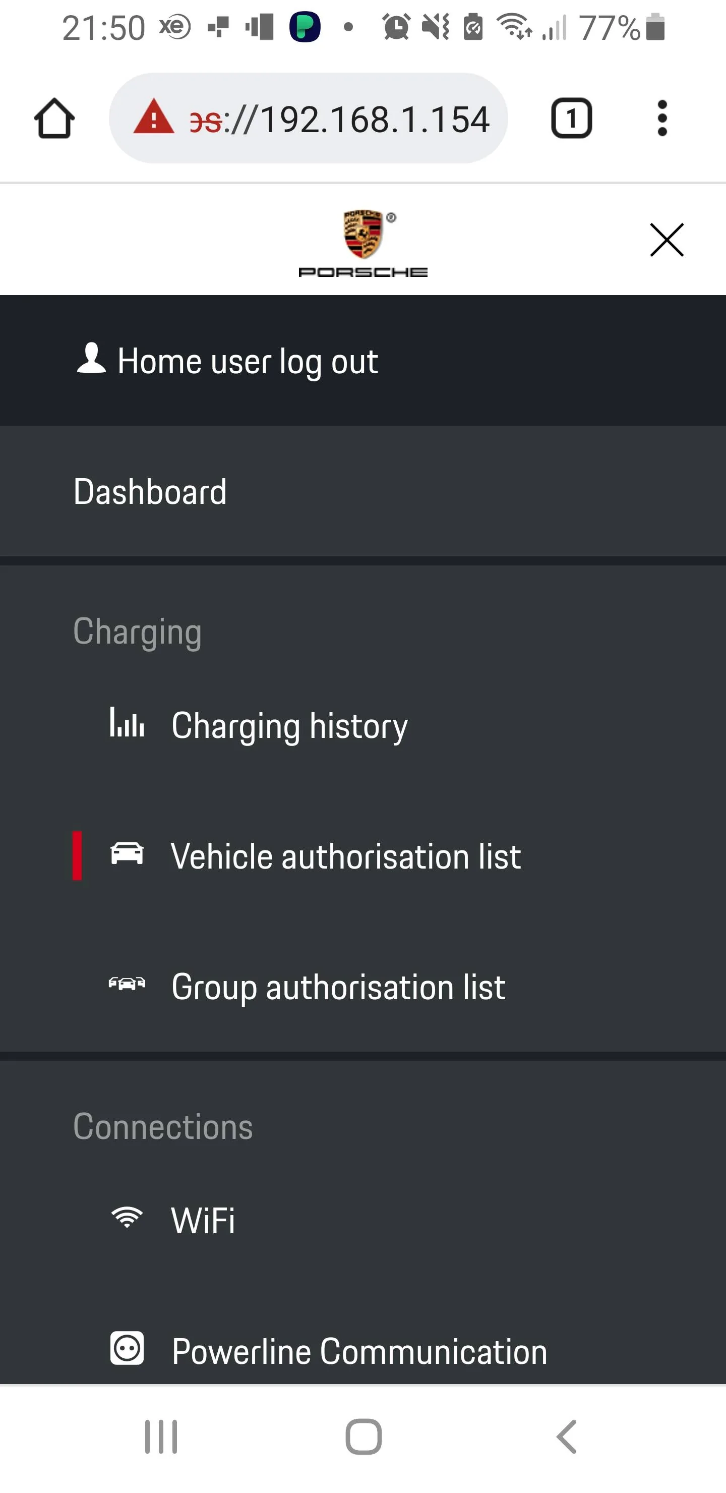 Porsche Taycan Porsche Wall Charger Connect | Unbox & Install Screenshot_20221207-215023_Chrom