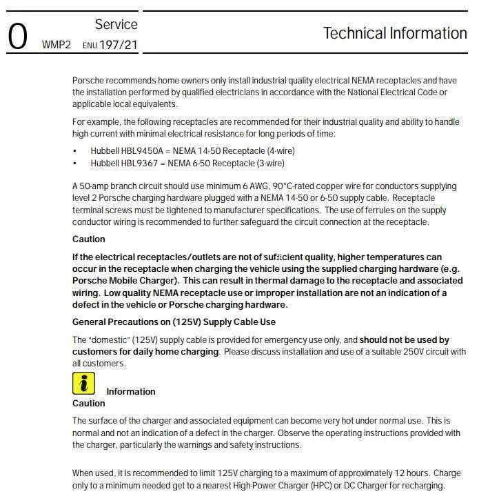 Porsche Taycan Setup question for the standard 2022 Taycan charger (US location) 1670614303592