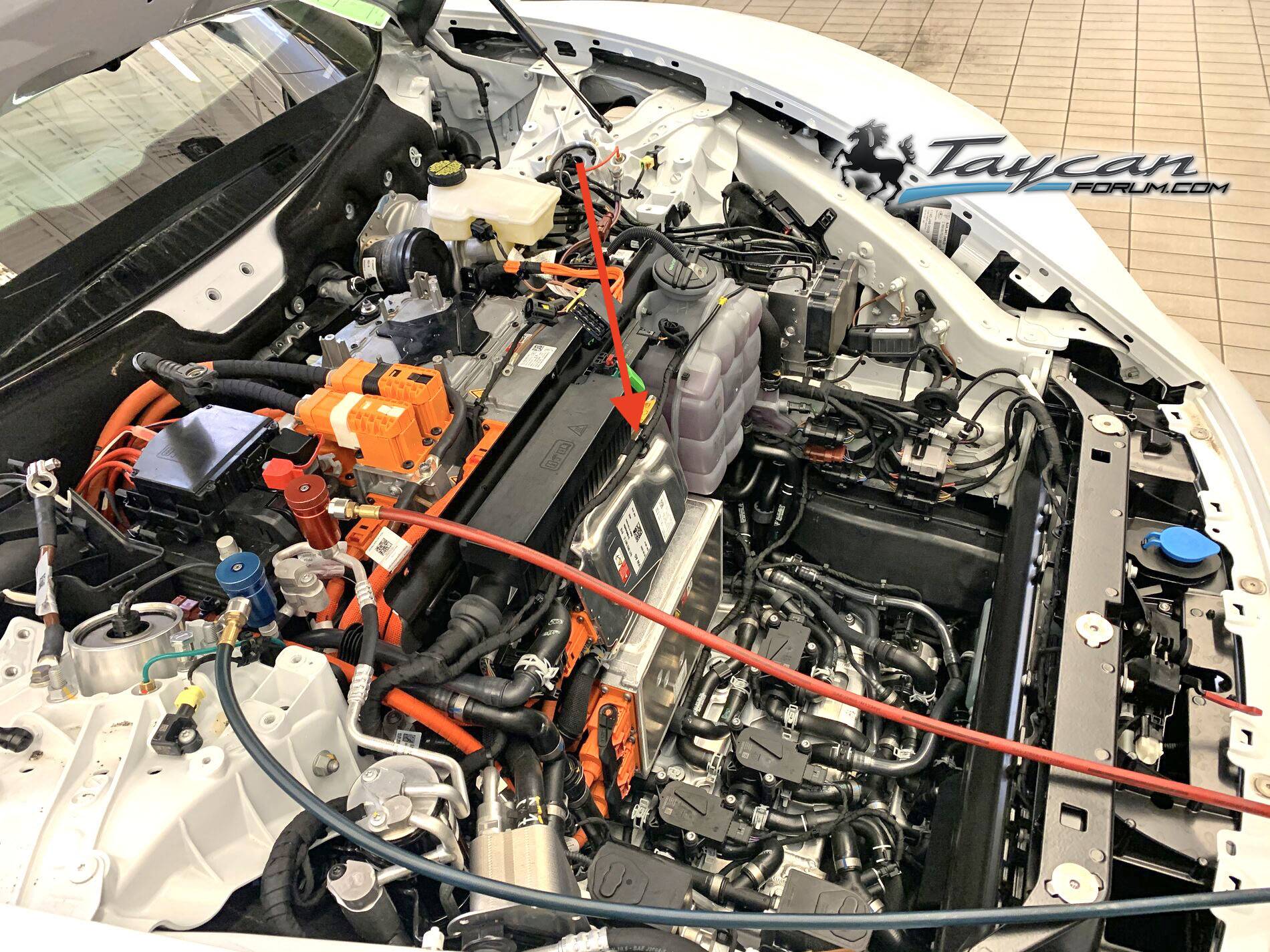 Porsche Taycan It’s snowing ….. mach-e-frunk-uncovered-naked copy