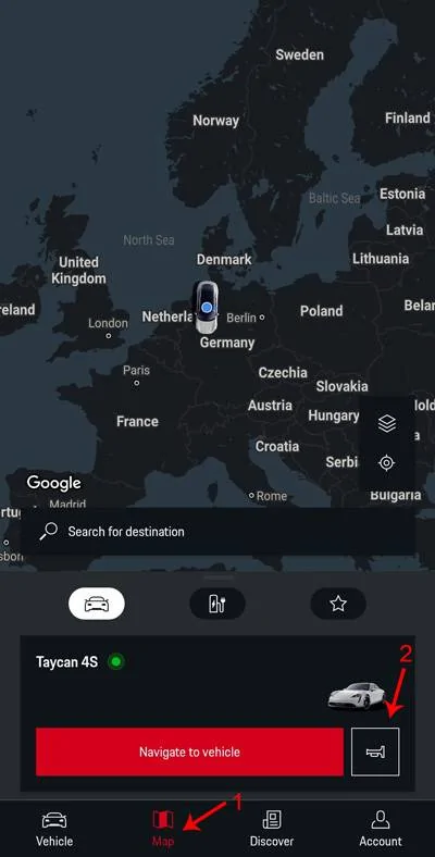 Porsche Taycan My Porsche App - Missing Function horn1